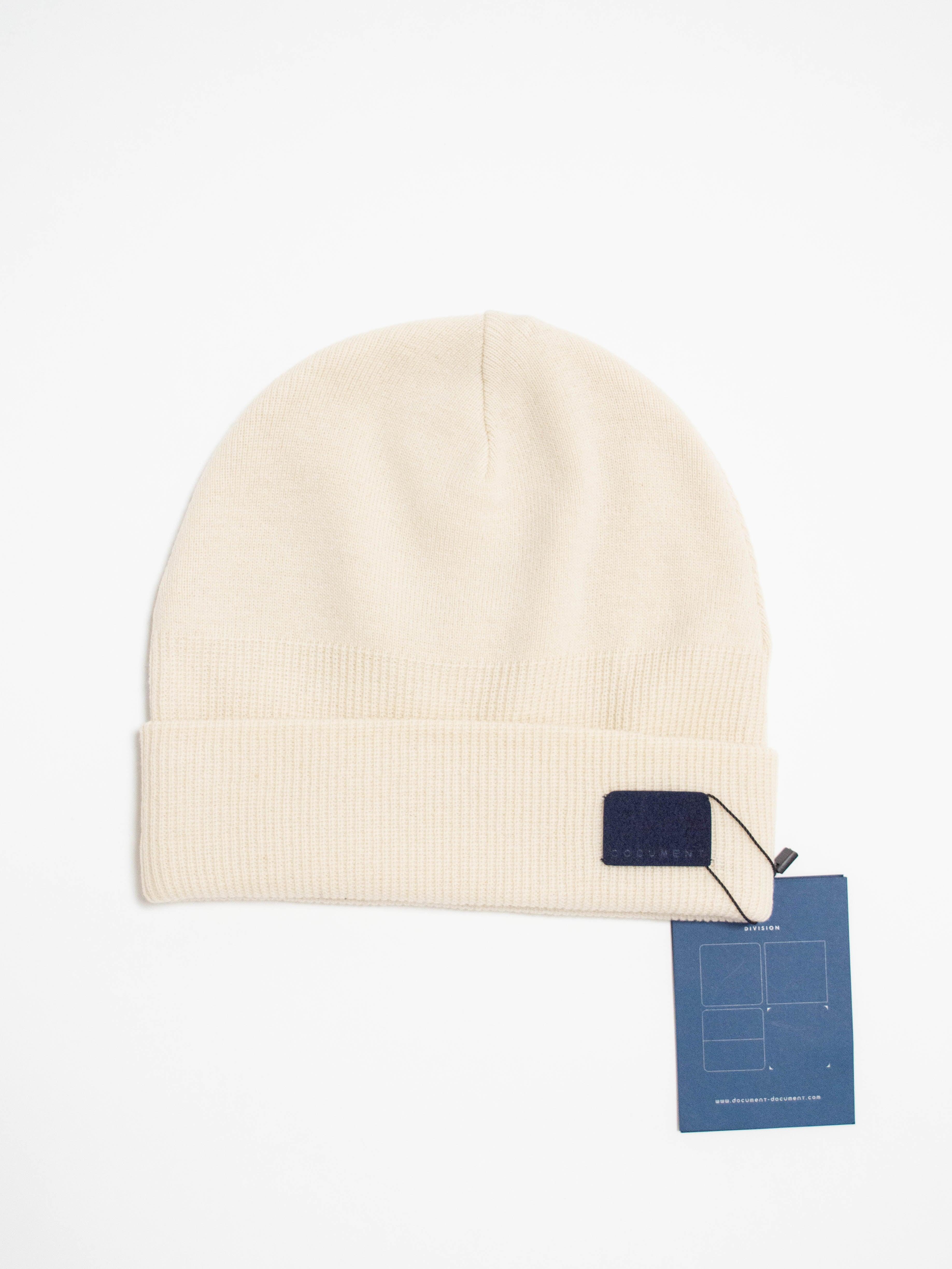 Namu Shop - Document Wool Watch Cap - Off White, Navy (re-stocked)