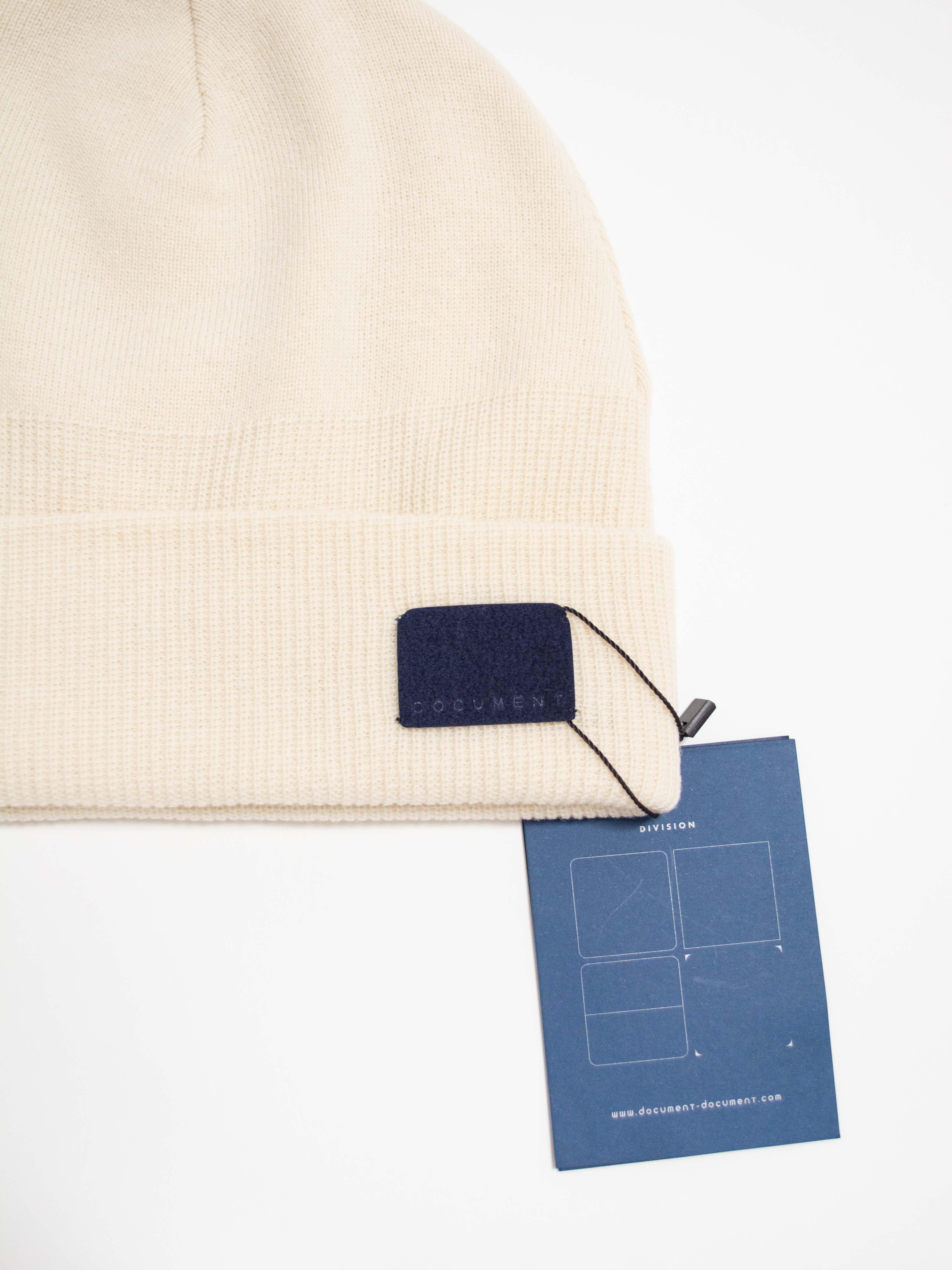Namu Shop - Document Wool Watch Cap - Off White, Navy (re-stocked)