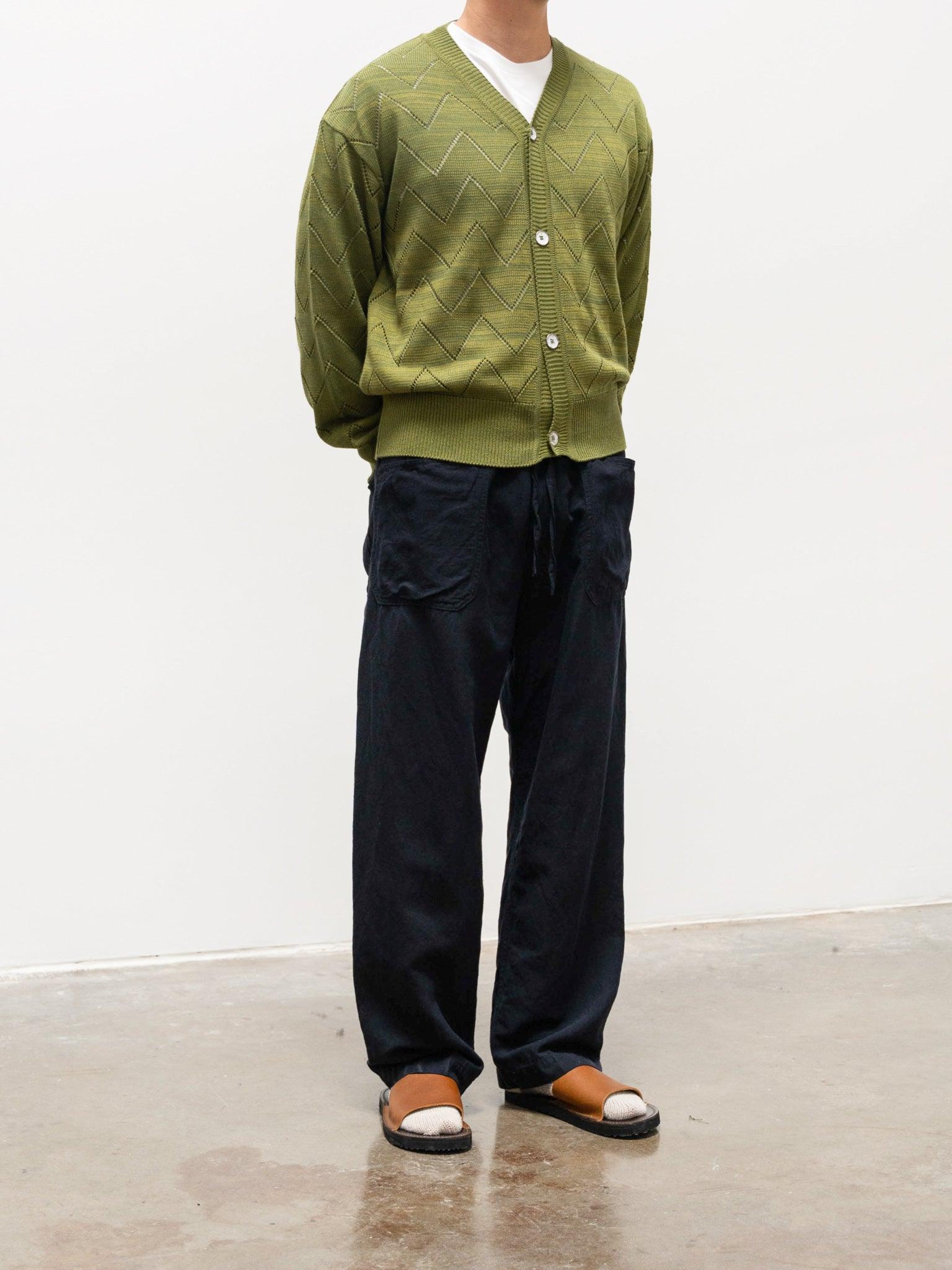 Namu Shop - Eastlogue Comb Pattern Cardigan - Green