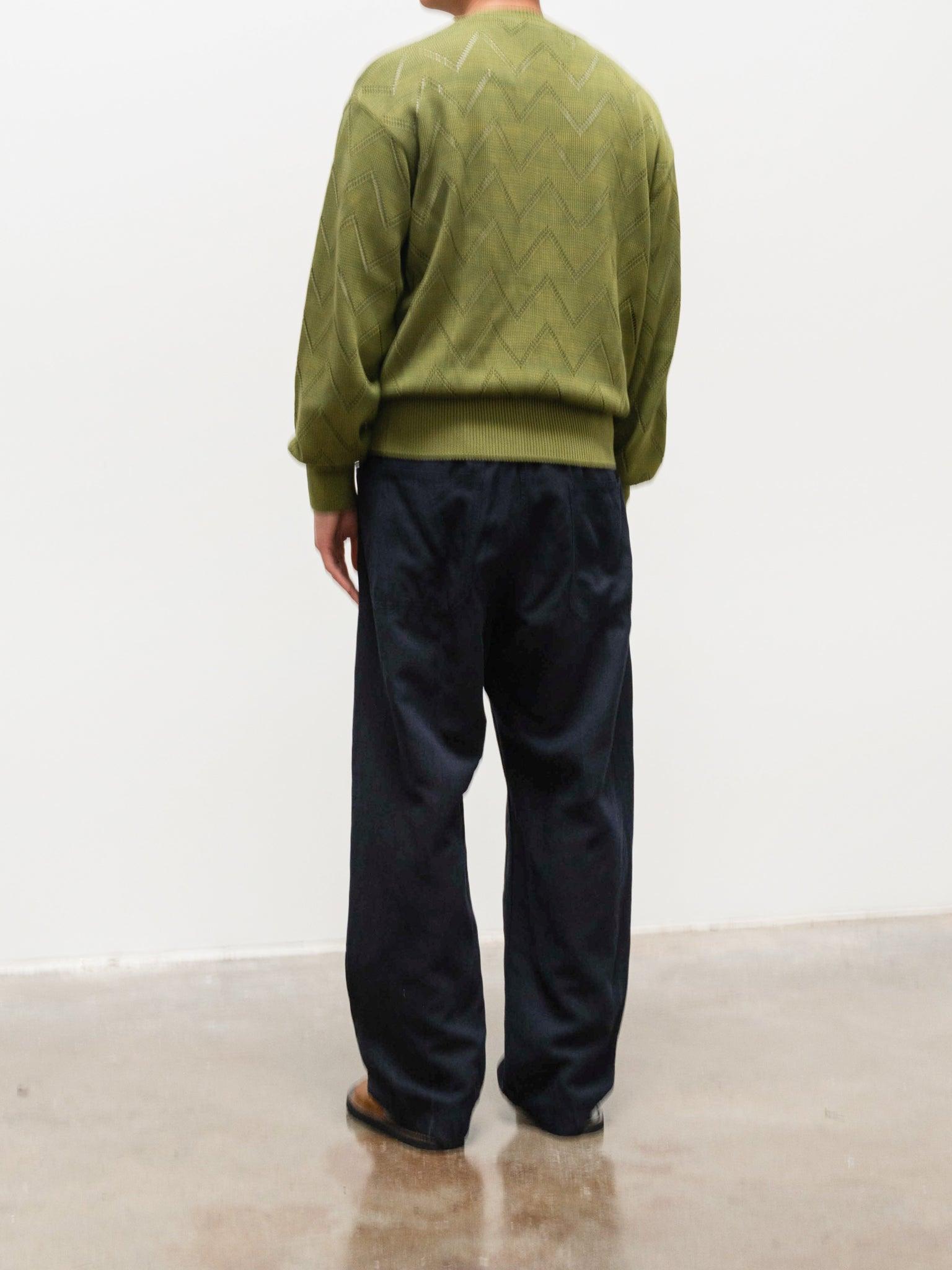 Namu Shop - Eastlogue Comb Pattern Cardigan - Green