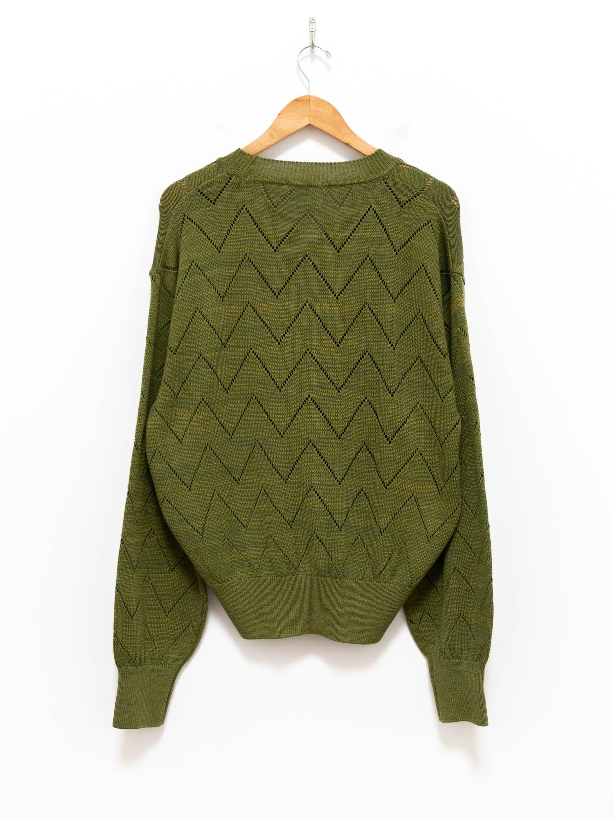 Namu Shop - Eastlogue Comb Pattern Cardigan - Green