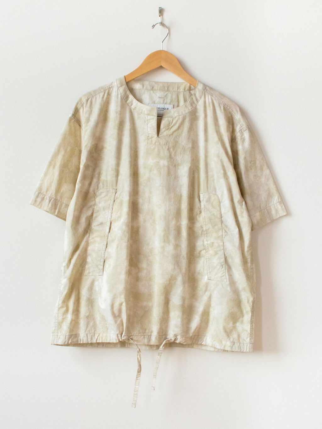 Namu Shop - Eastlogue Field Pullover Half Shirt - White Hand Dyed