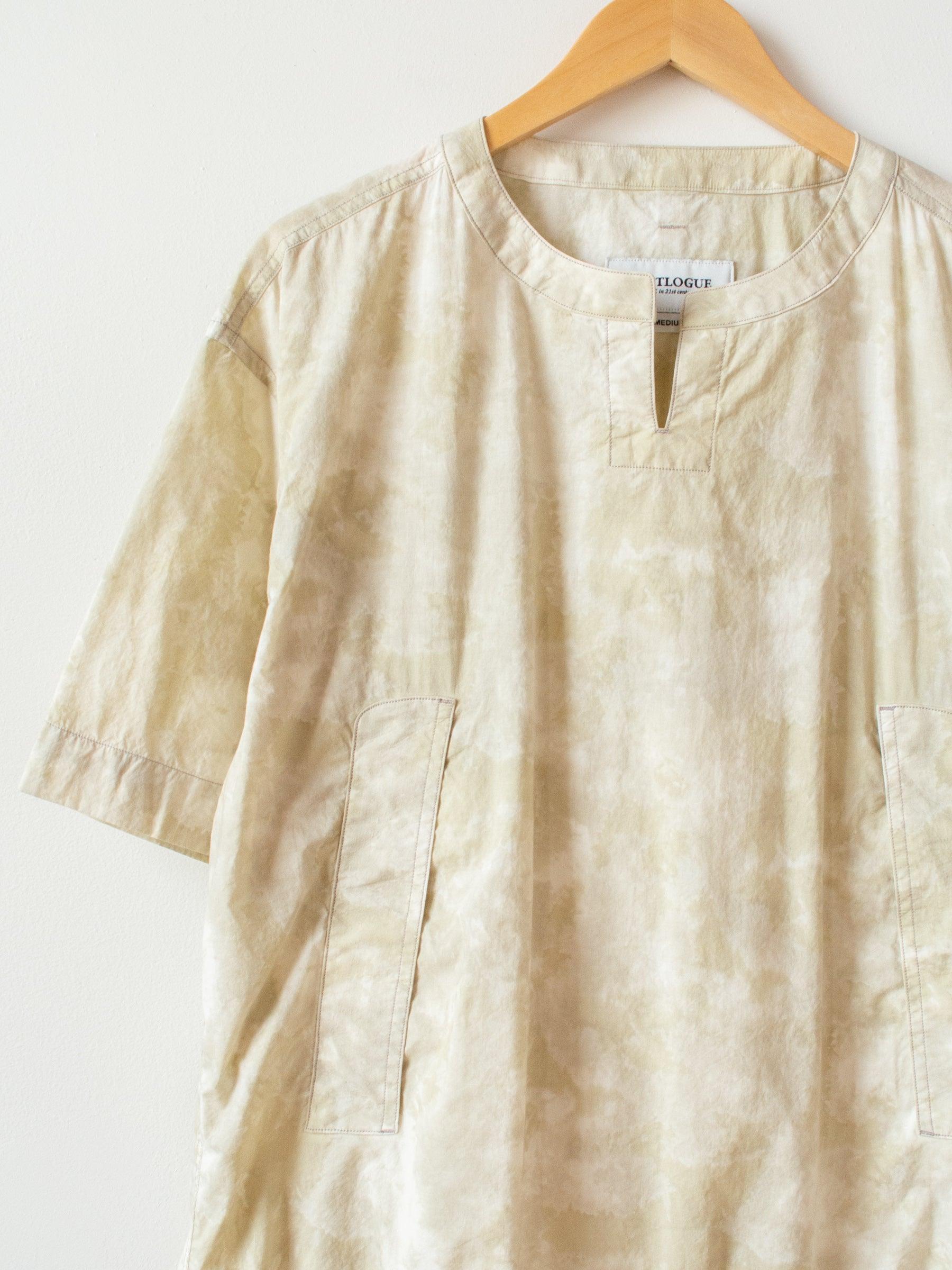 Namu Shop - Eastlogue Field Pullover Half Shirt - White Hand Dyed