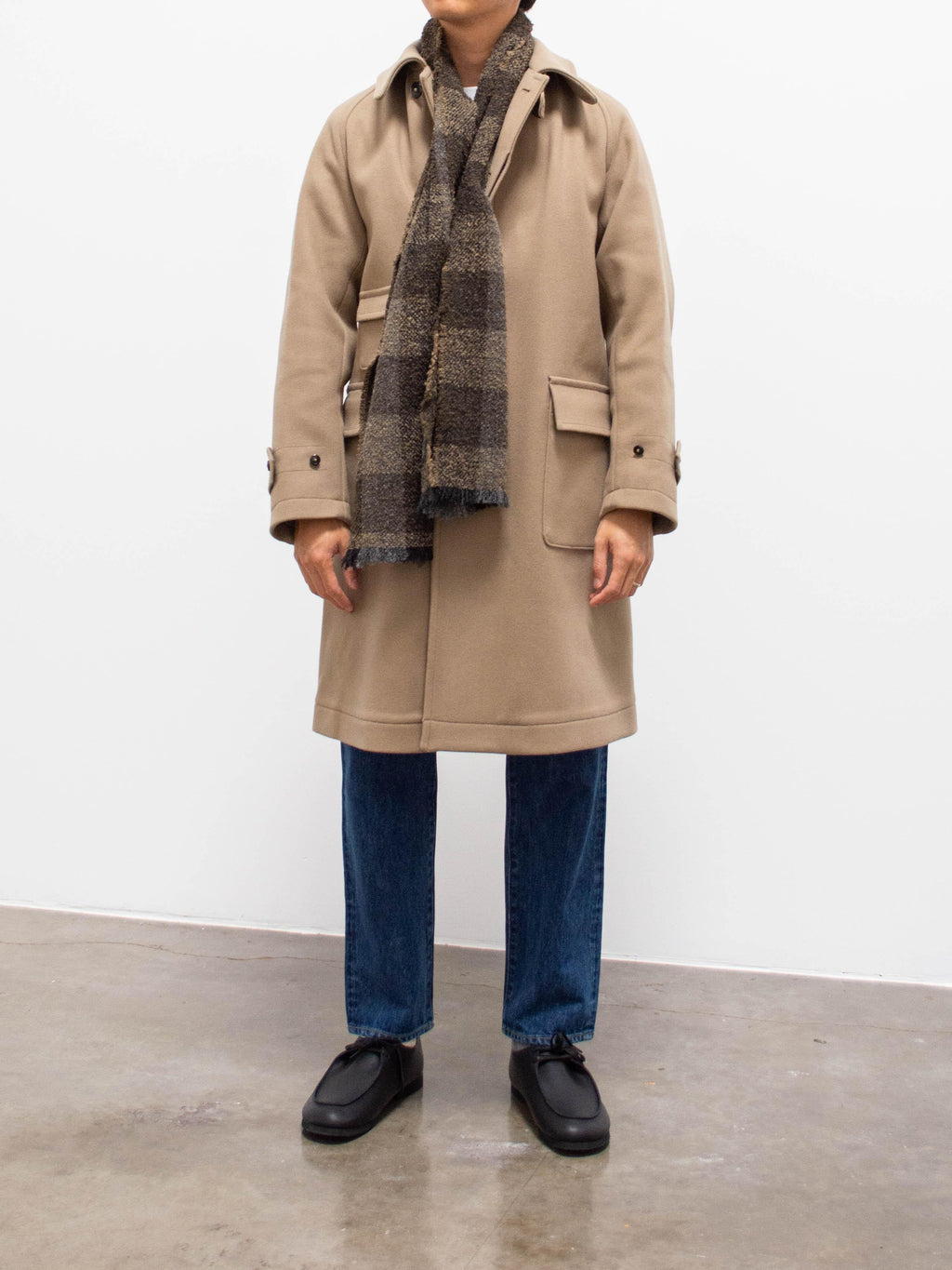Namu Shop - Eastlogue Fringe Scarf - Brown Check
