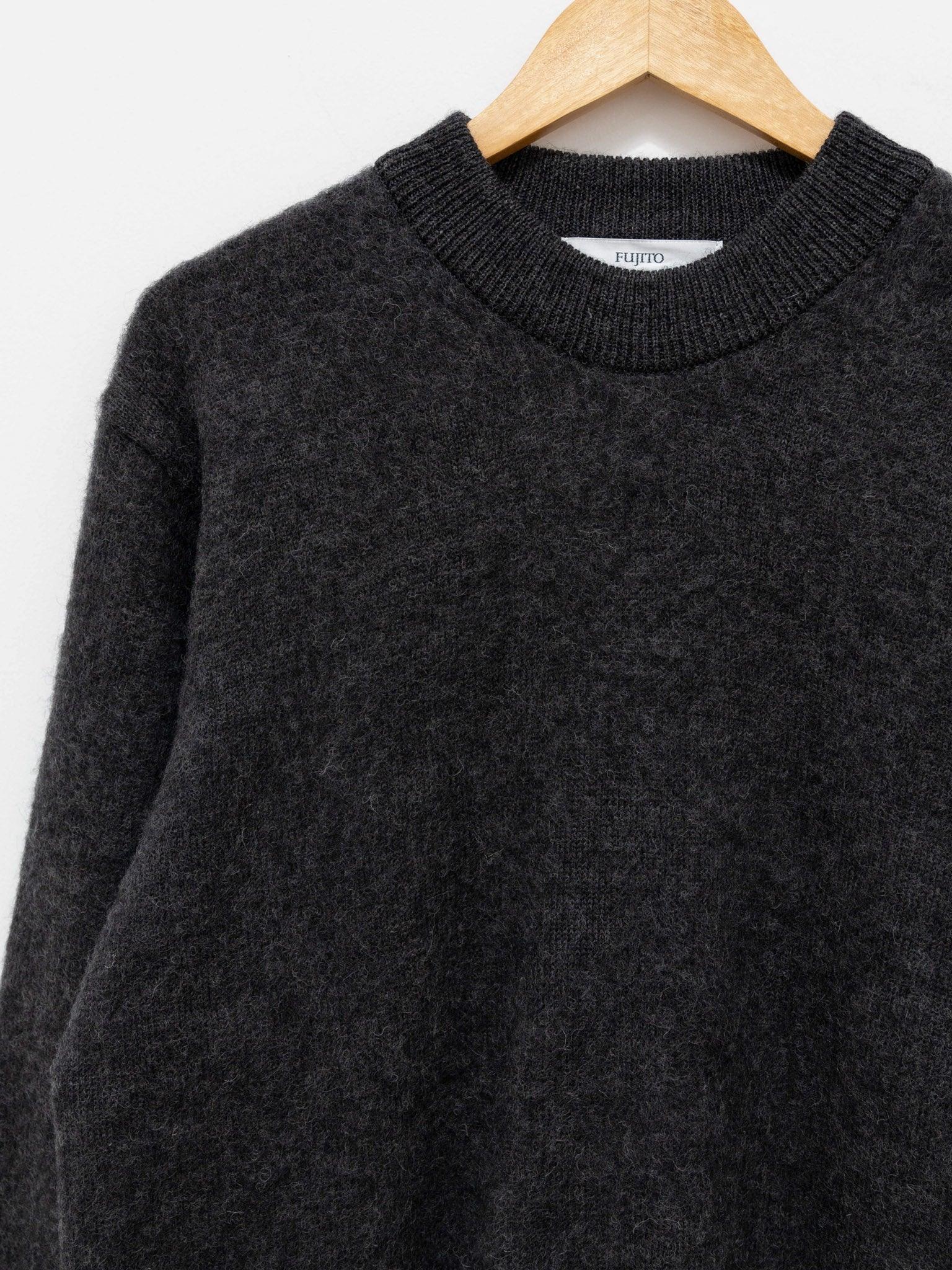 Namu Shop - Fujito C/N Knit Sweater - Charcoal