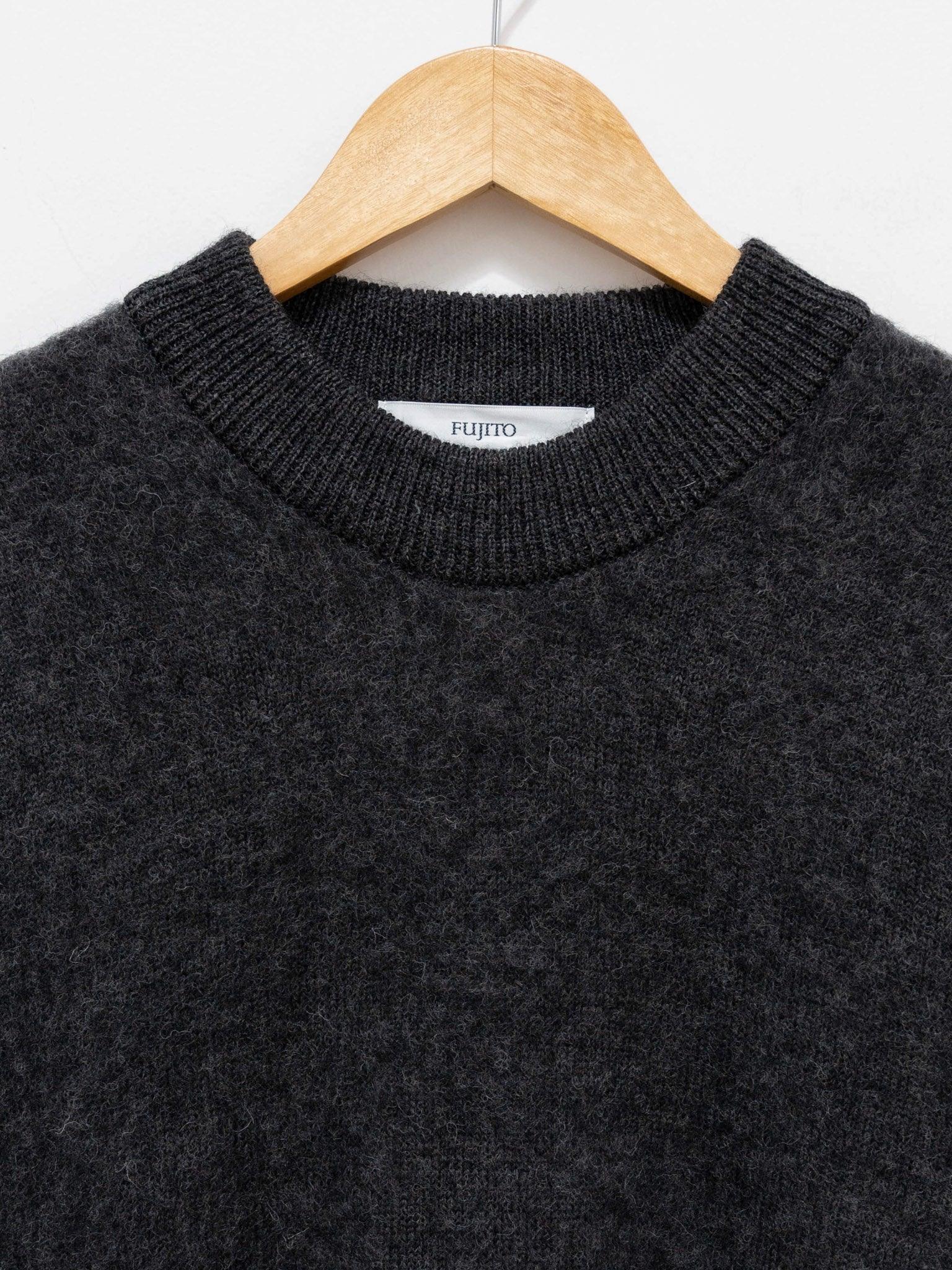 Namu Shop - Fujito C/N Knit Sweater - Charcoal