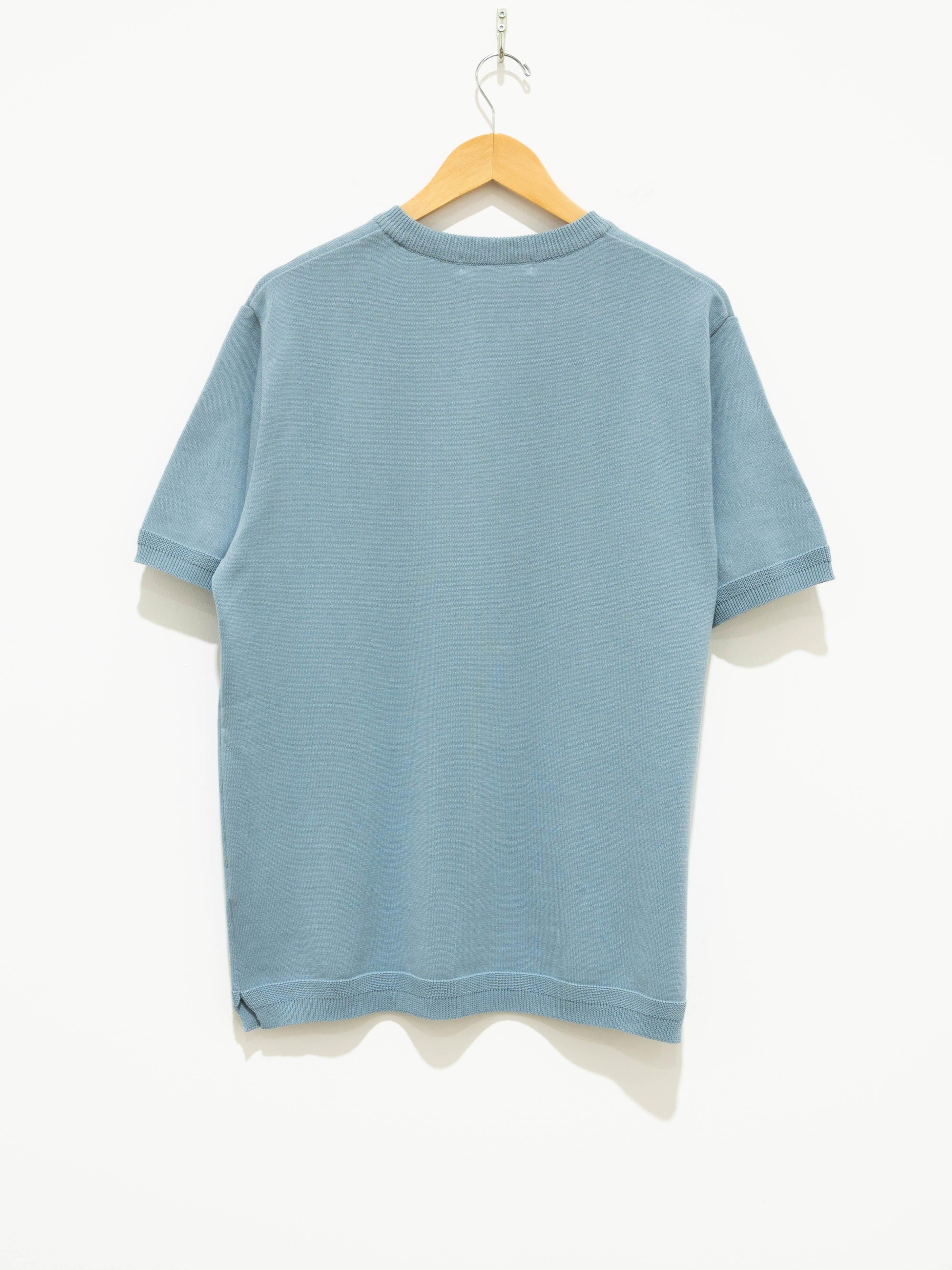 Namu Shop - Fujito C/N Knit T-Shirt - Blue Gray