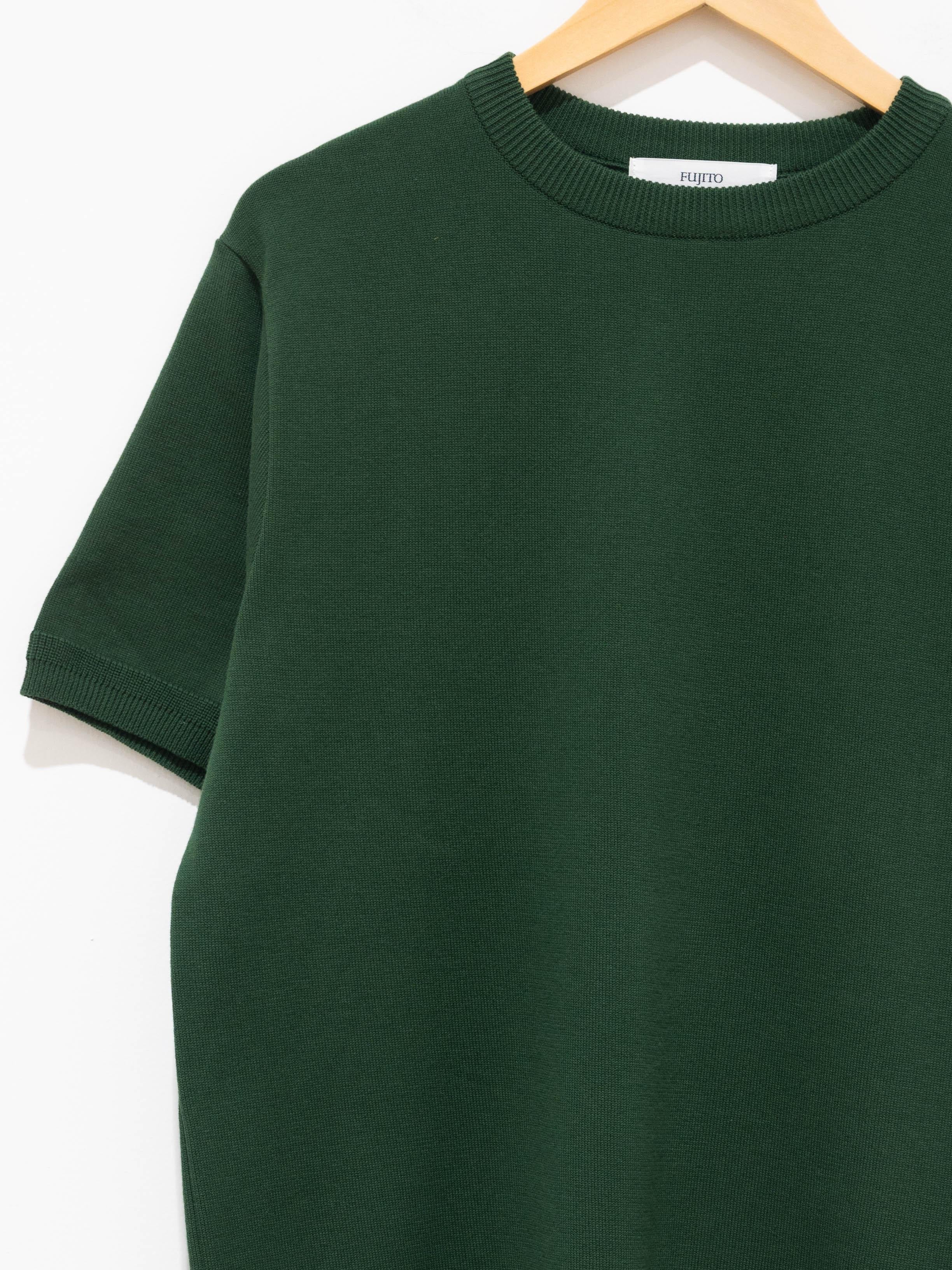 Namu Shop - Fujito C/N Knit T-Shirt - Forest Green