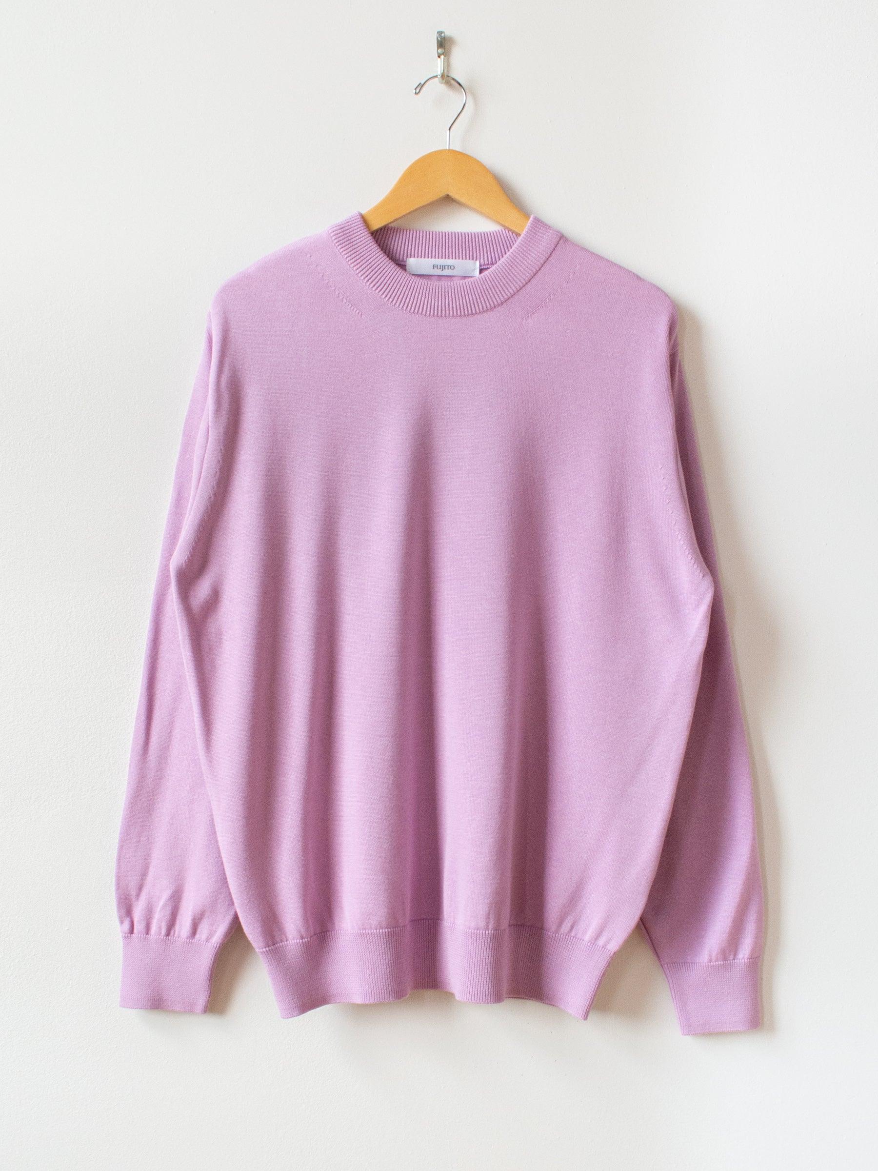 Namu Shop - Fujito Co Silk C/N Knit Sweater - Lavender