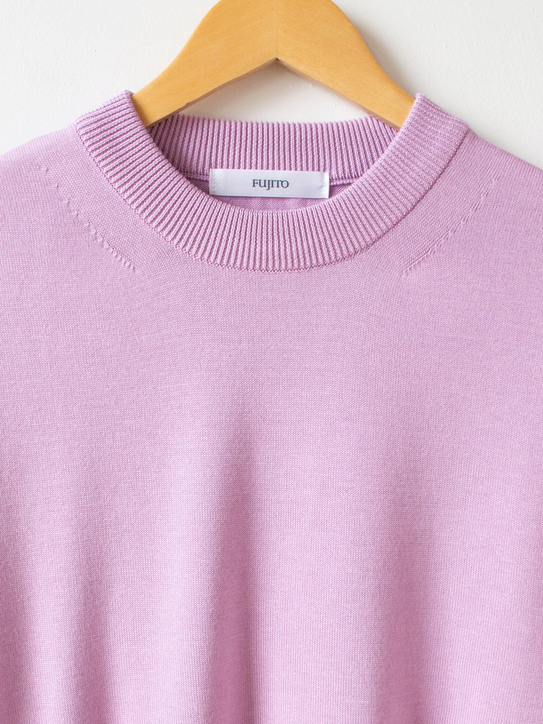 Namu Shop - Fujito Co Silk C/N Knit Sweater - Lavender