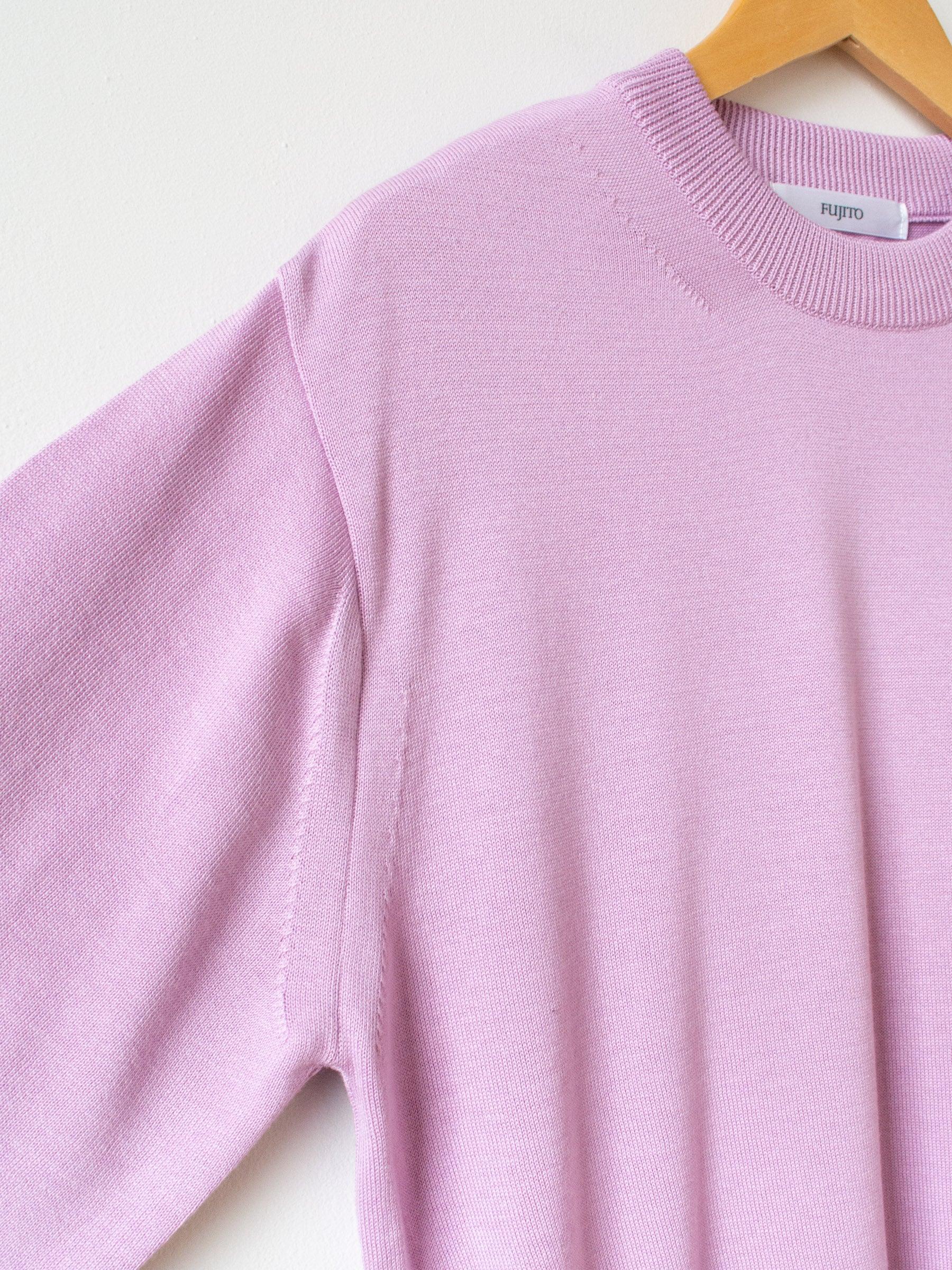 Namu Shop - Fujito Co Silk C/N Knit Sweater - Lavender