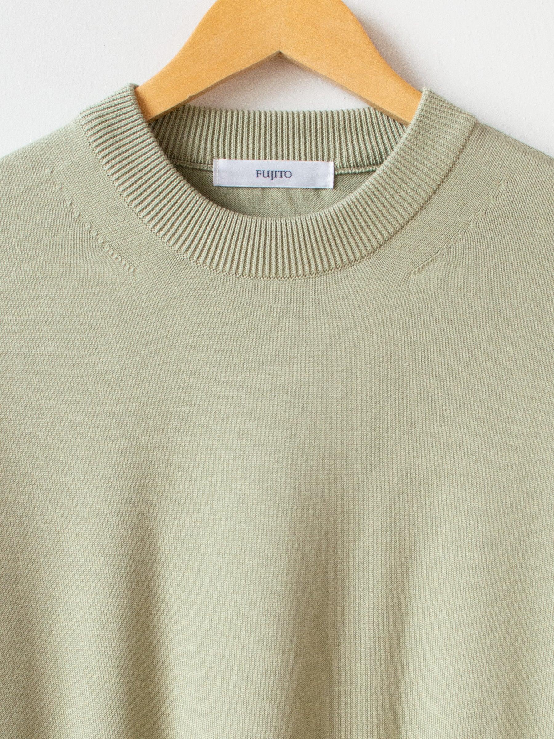 Namu Shop - Fujito Co Silk C/N Knit Sweater - Moss