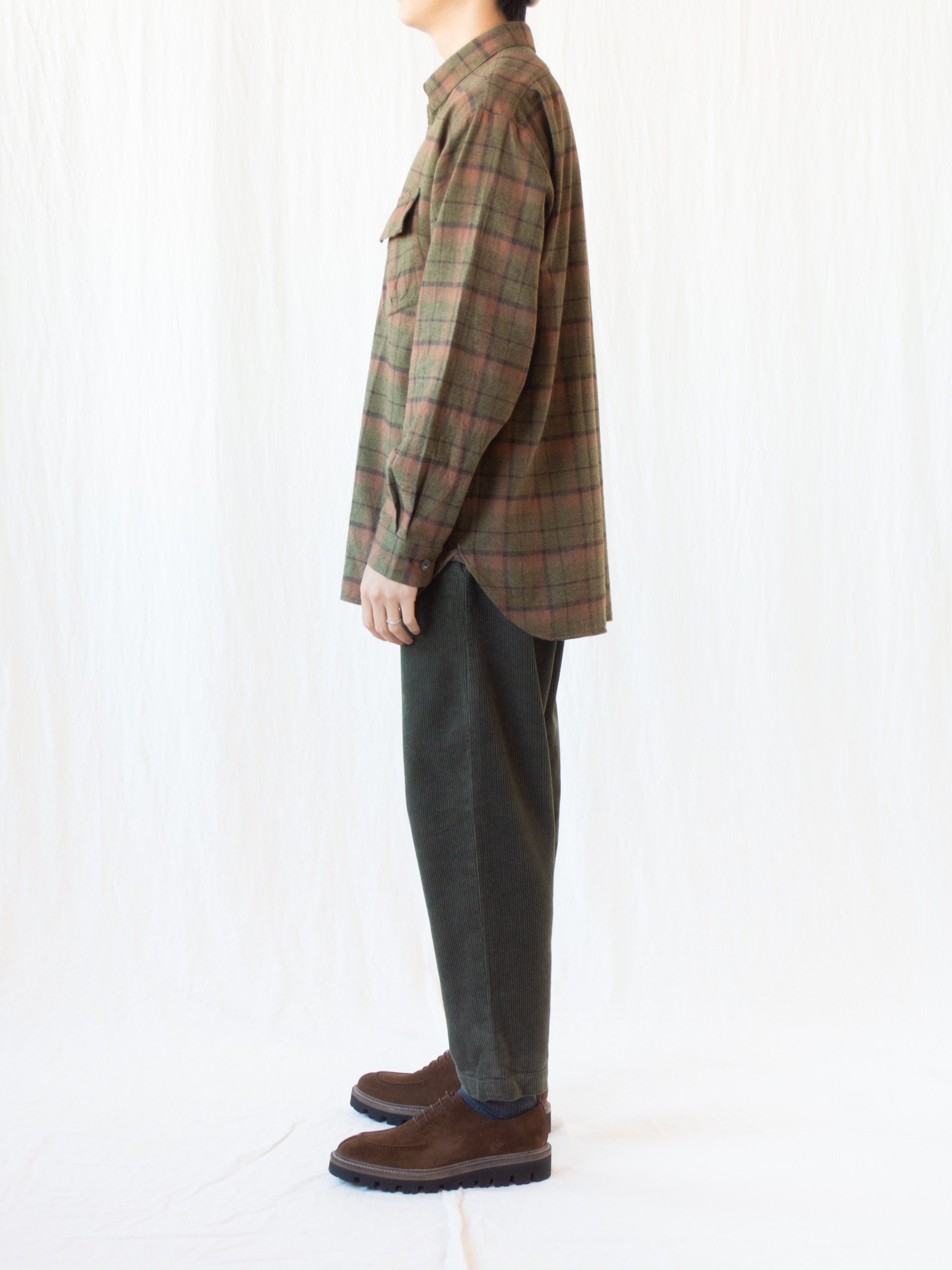 Namu Shop - Fujito Corduroy Easy Pants - Olive