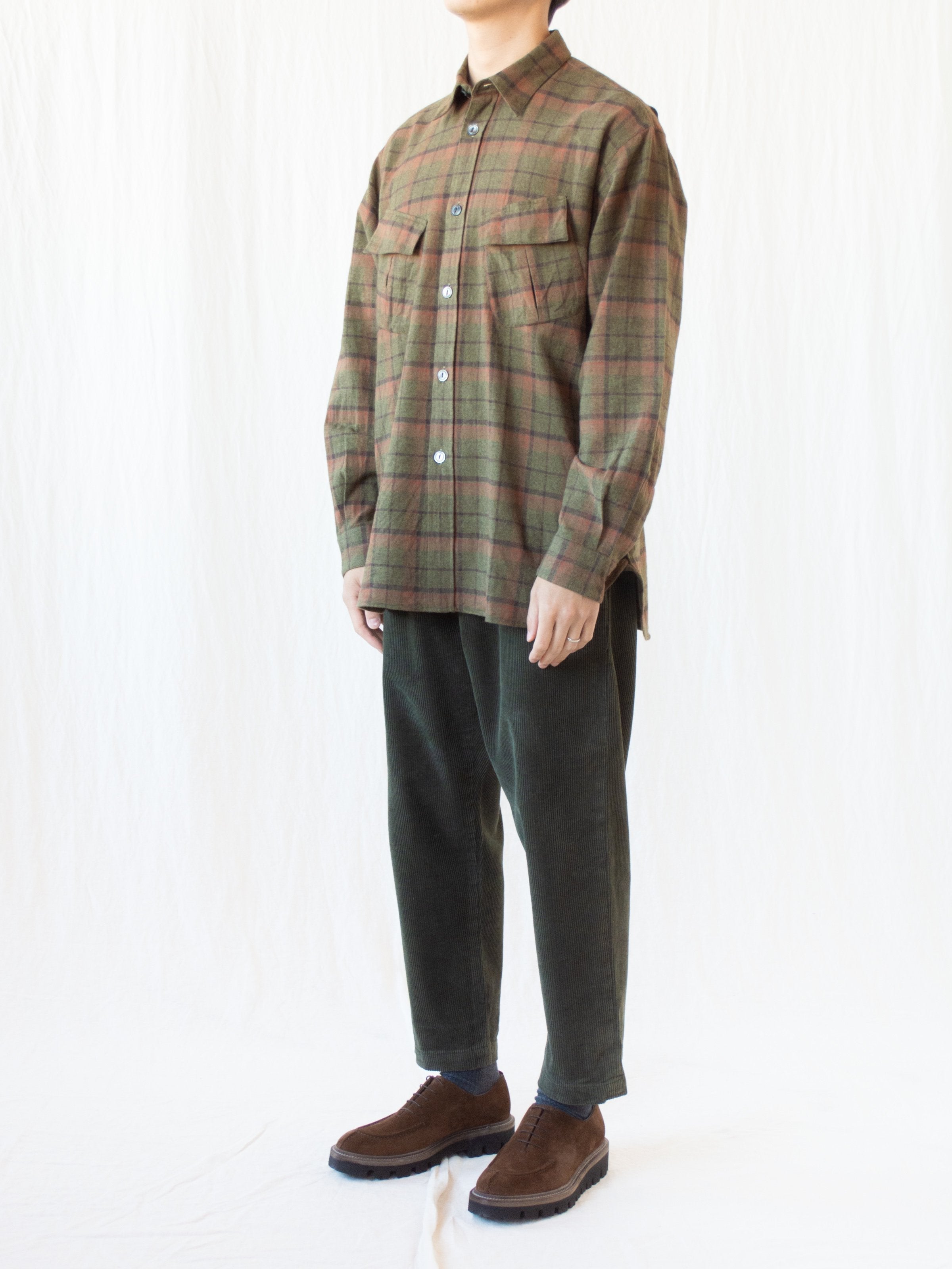 Namu Shop - Fujito Corduroy Easy Pants - Olive