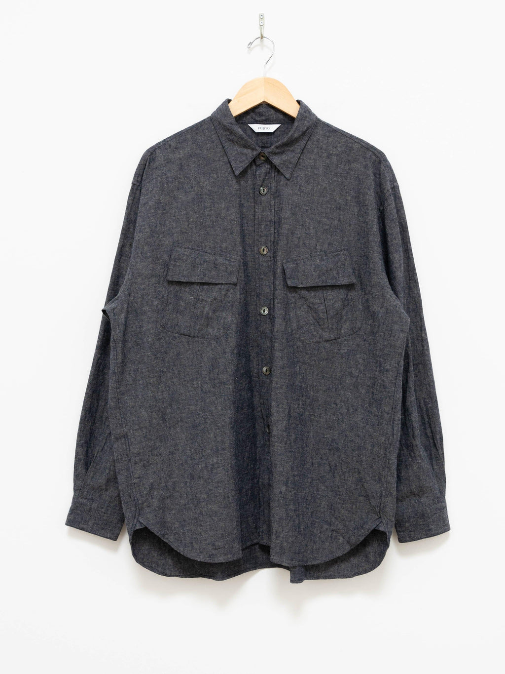 Namu Shop - Fujito Fatigue Shirt - Black Chambray