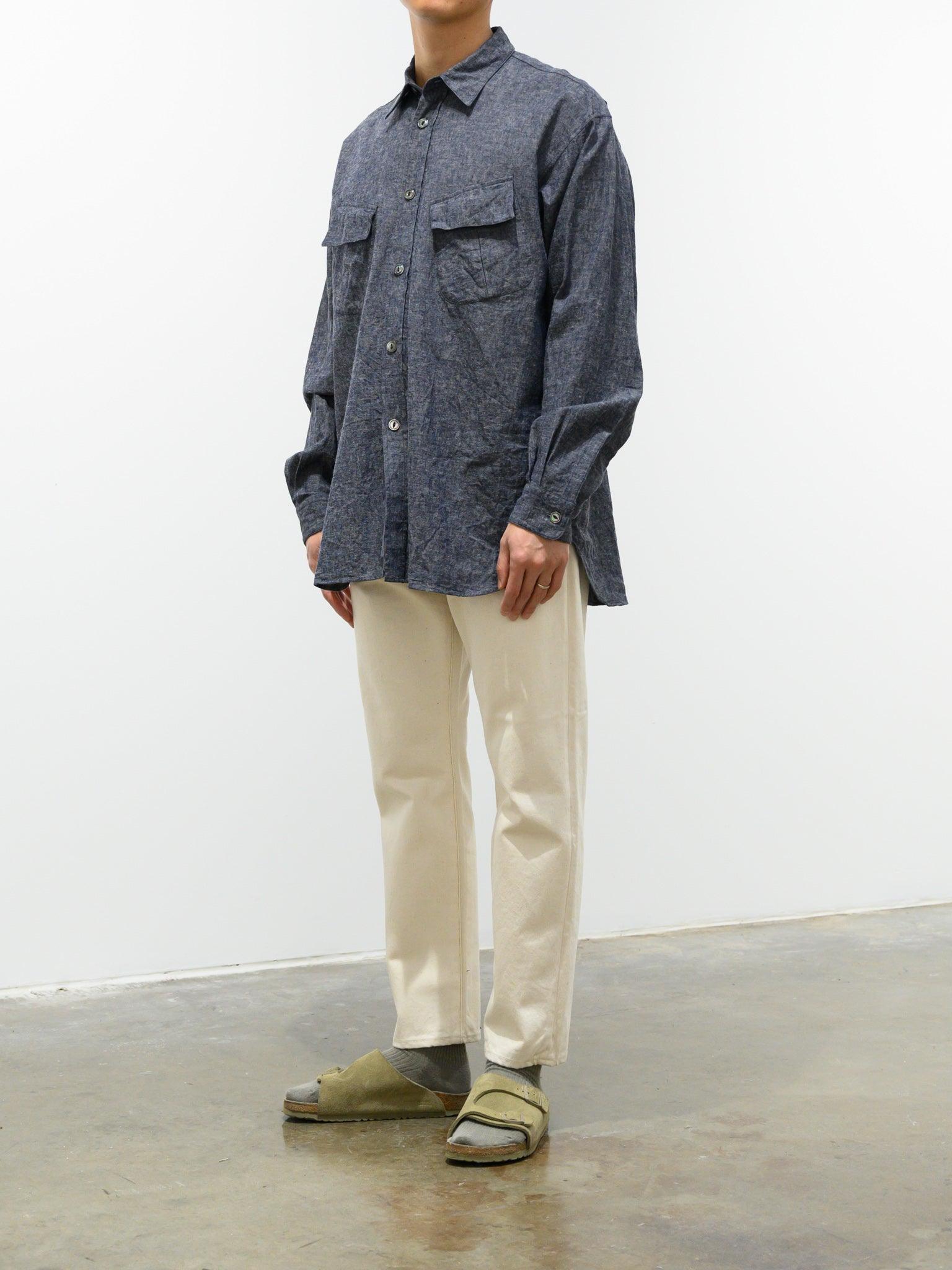 Namu Shop - Fujito Fatigue Shirt - Black Chambray