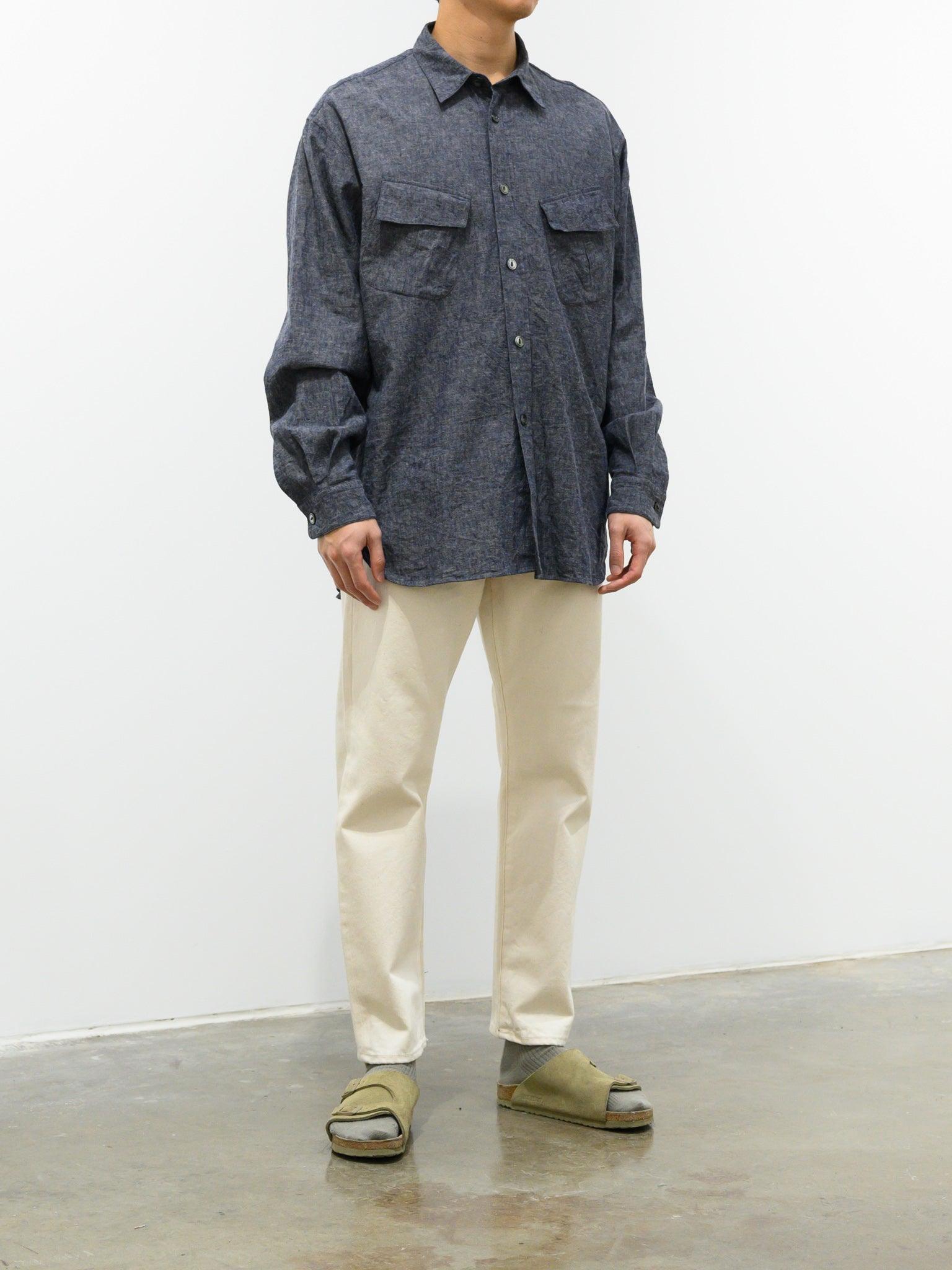 Namu Shop - Fujito Fatigue Shirt - Black Chambray