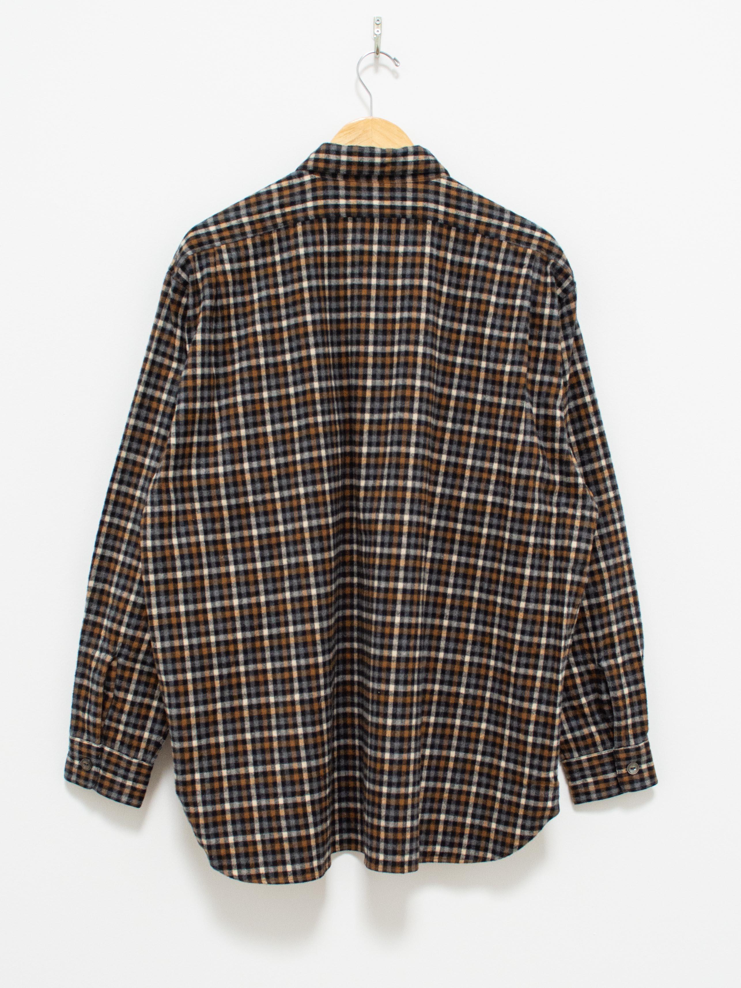Namu Shop - Fujito Fatigue Shirt - Black x Brown Check