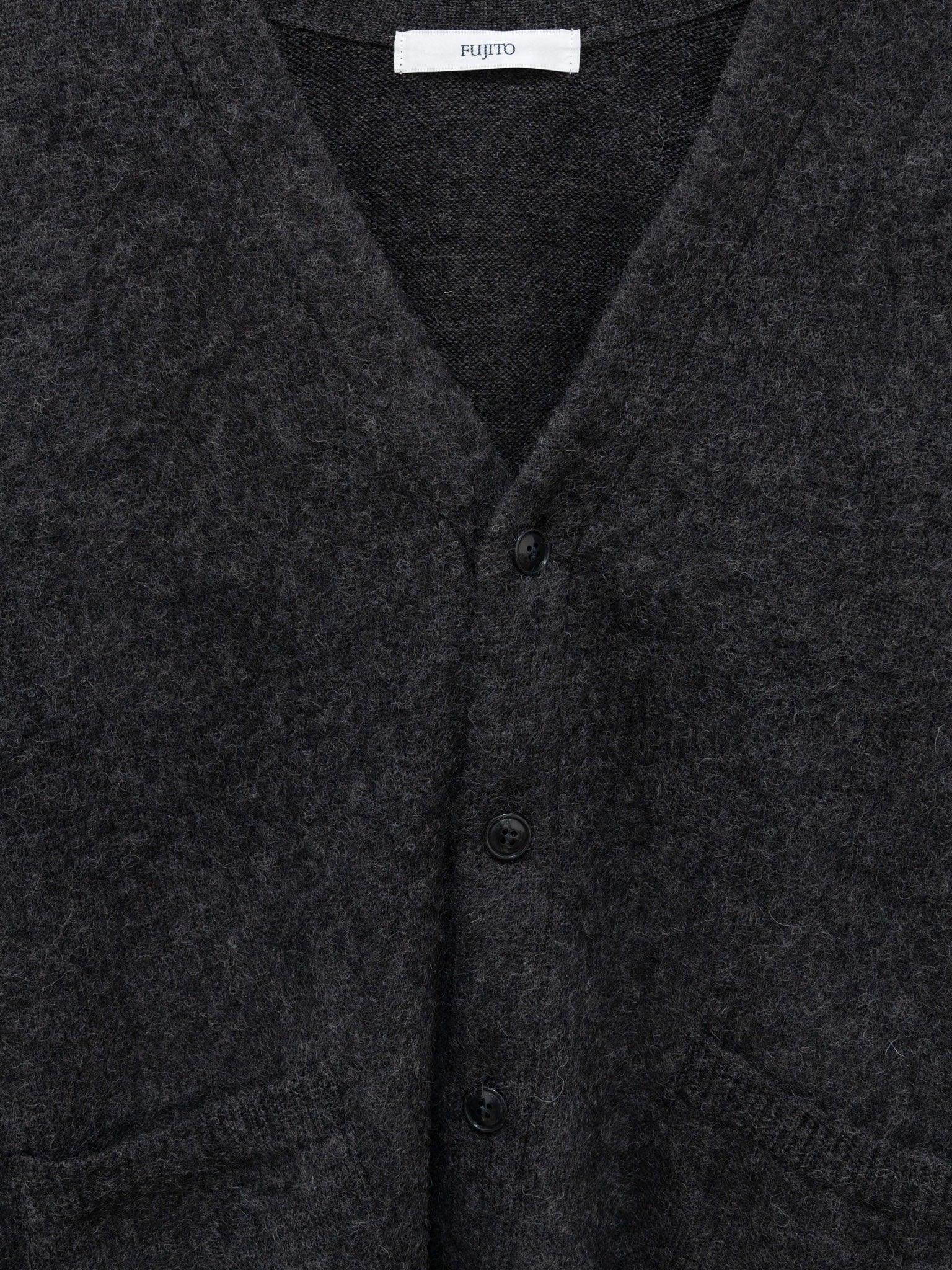 Namu Shop - Fujito Knit Cardigan - Charcoal
