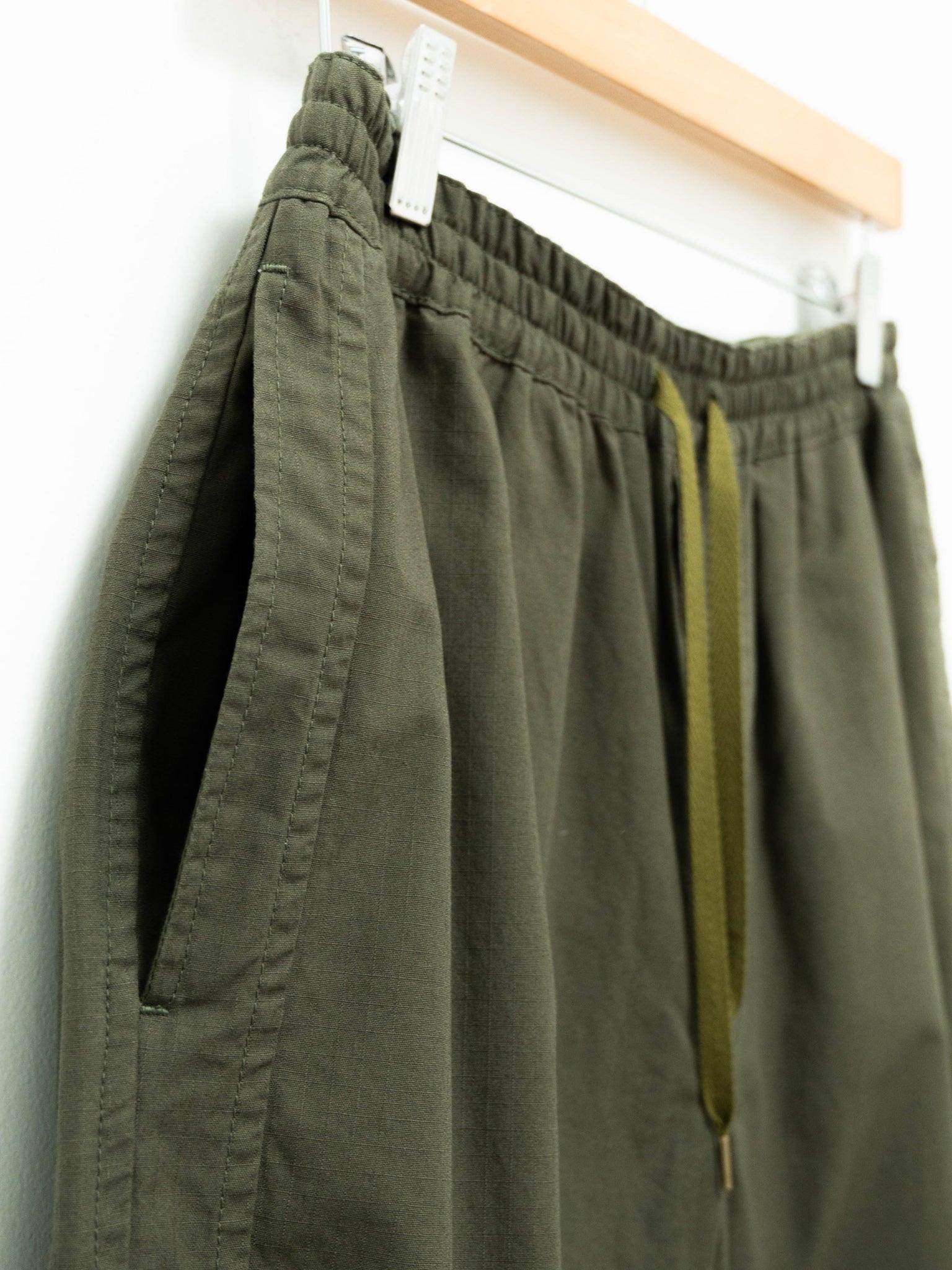 Namu Shop - Fujito Line Easy Pants - Olive Green Ripstop