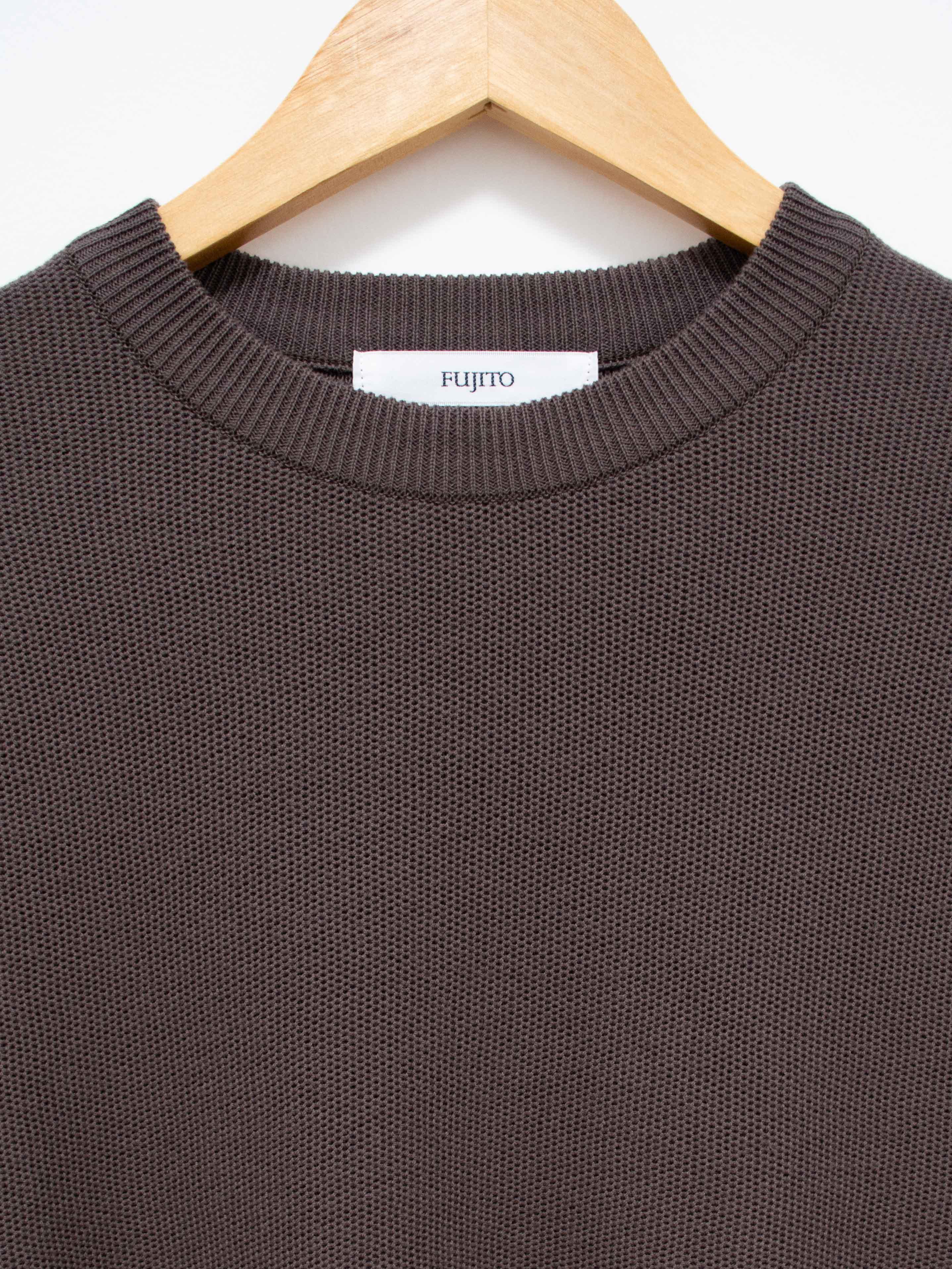 Namu Shop - Fujito L/S Knit T-Shirt - Charcoal