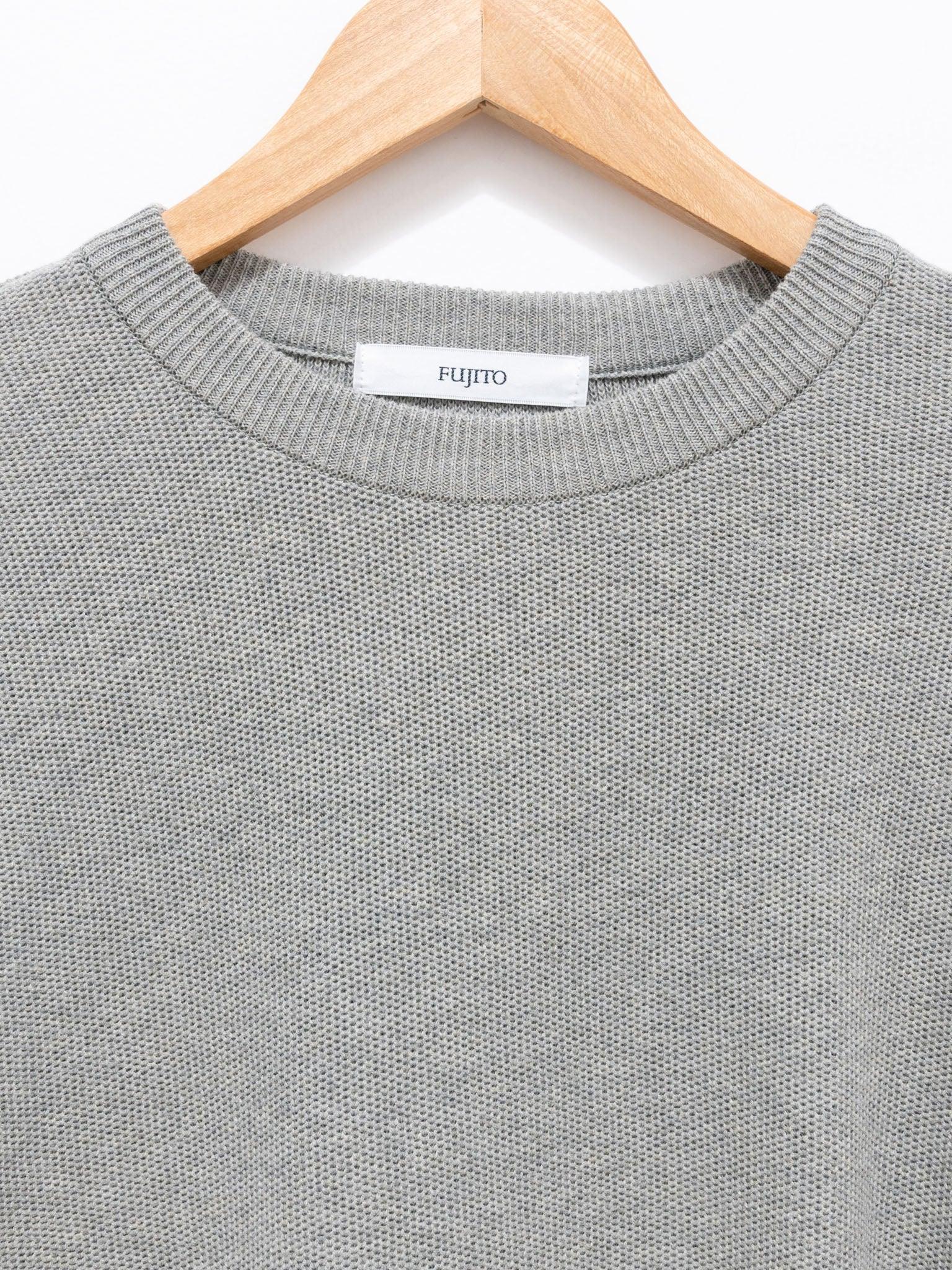 Namu Shop - Fujito L/S Knit T-Shirt - Light Gray