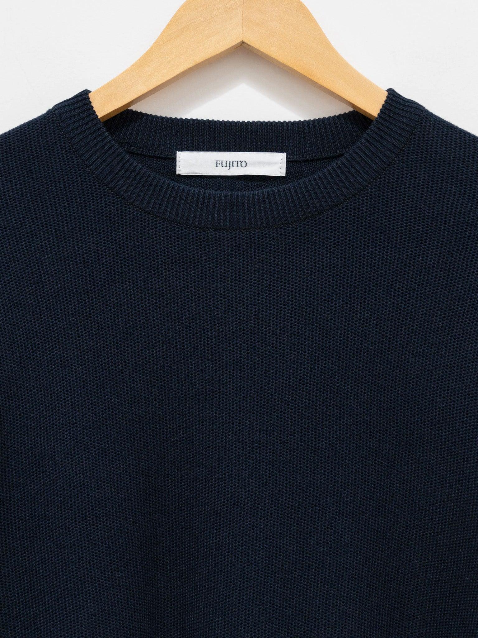Namu Shop - Fujito L/S Knit T-Shirt - Navy