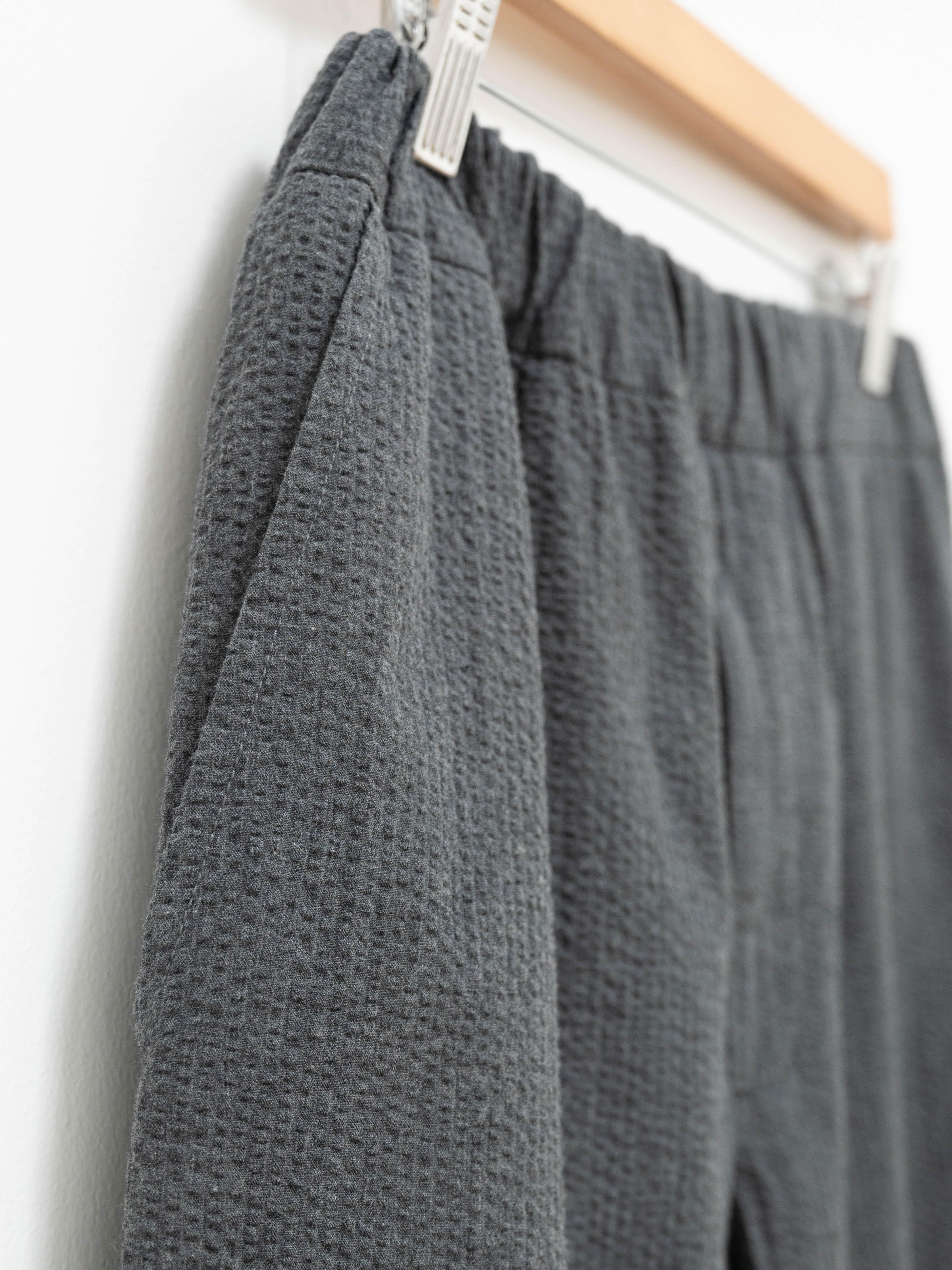 Namu Shop - Fujito Seersucker Easy Pants - Charcoal