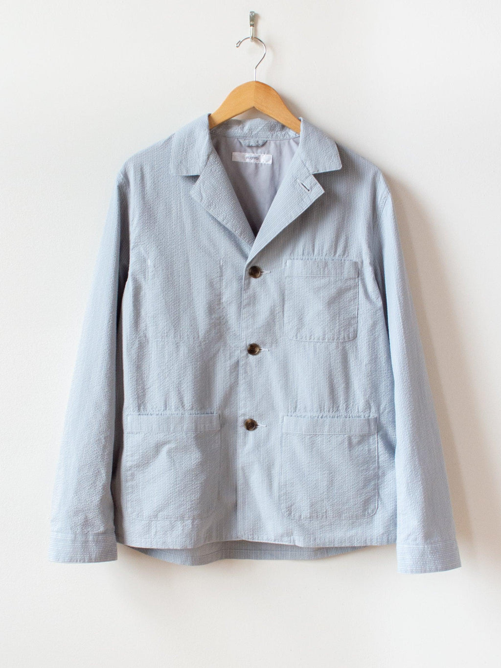 Namu Shop - Fujito Seersucker Work Jacket - Sax