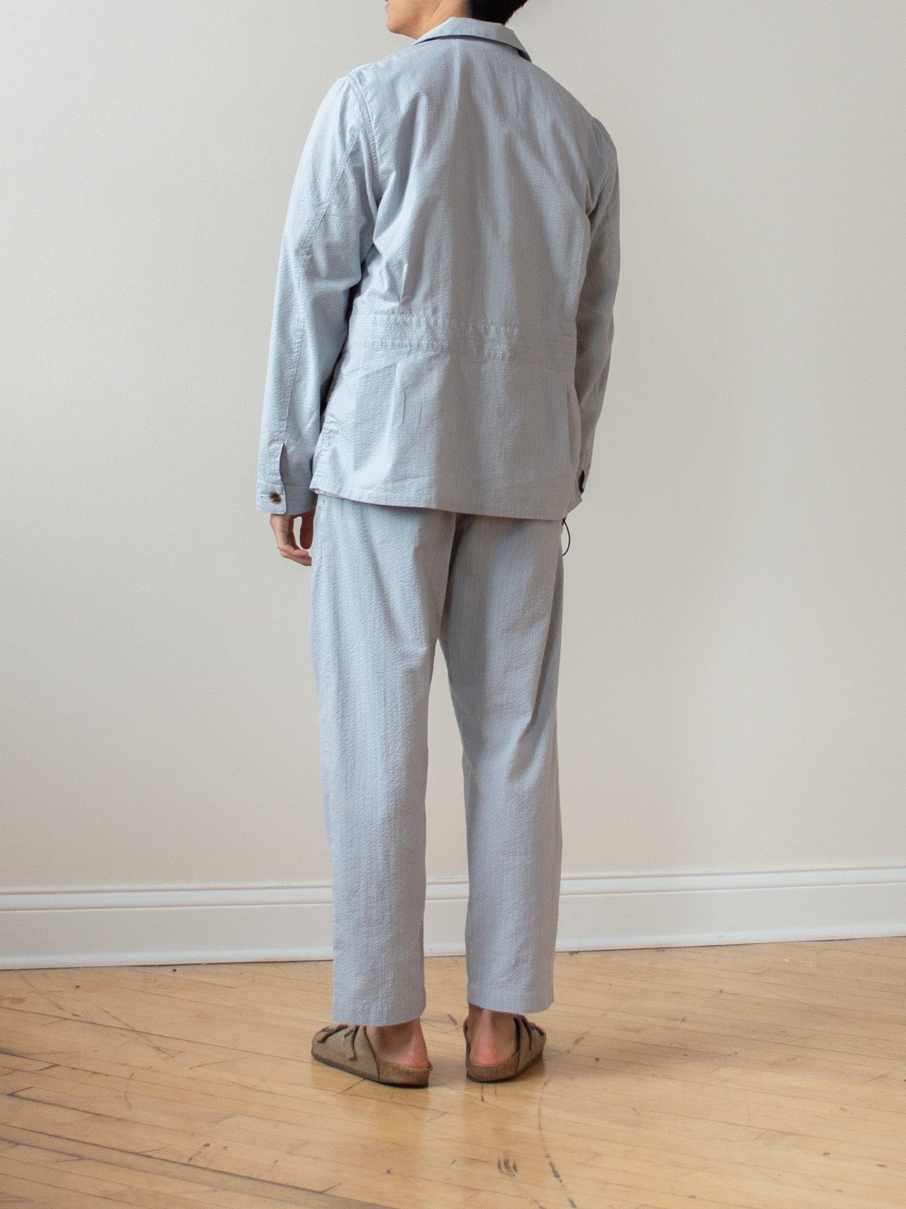 Namu Shop - Fujito Seersucker Work Jacket - Sax