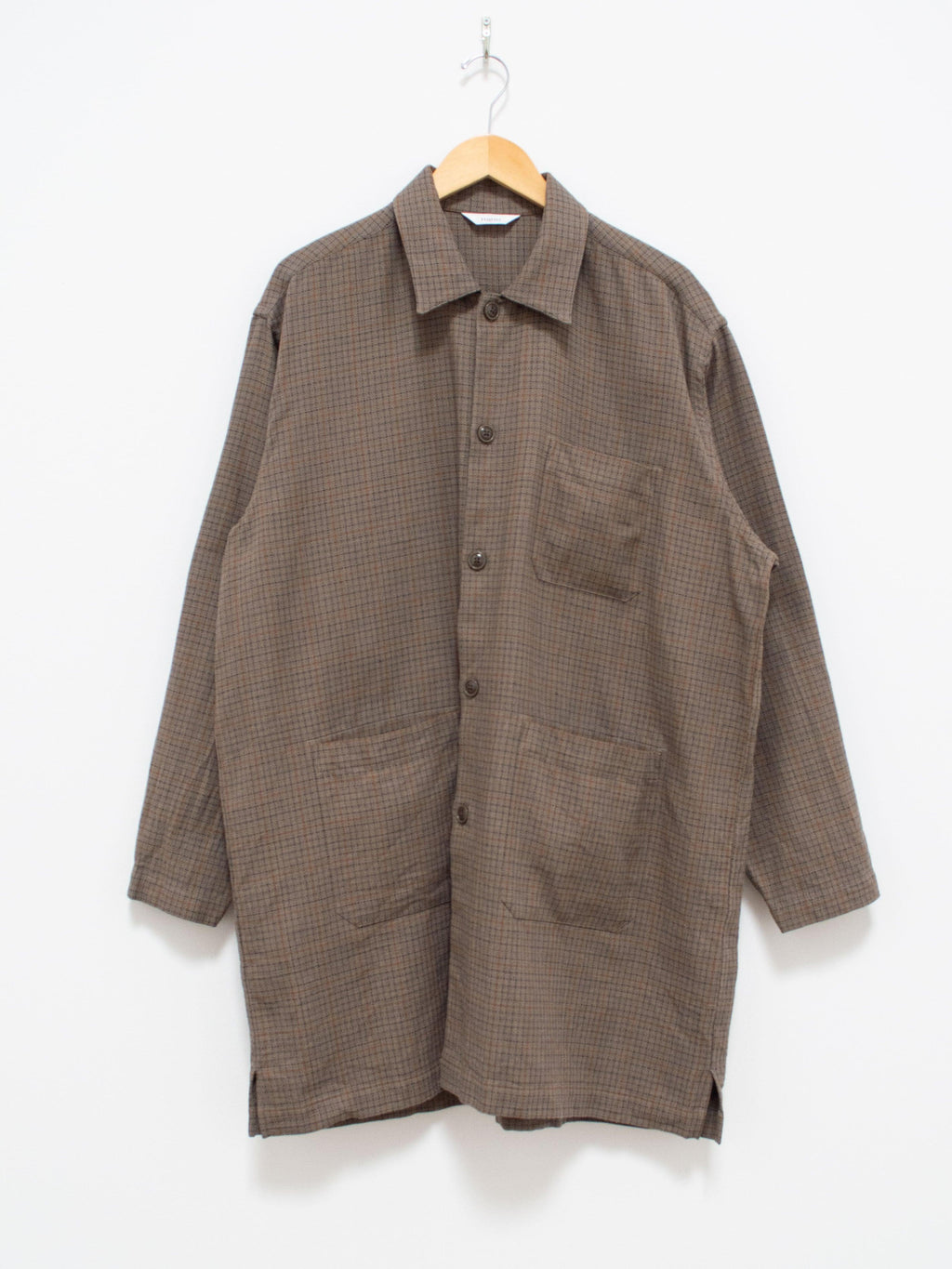 Namu Shop - Fujito Shirt Coat - Herringbone Gray Check