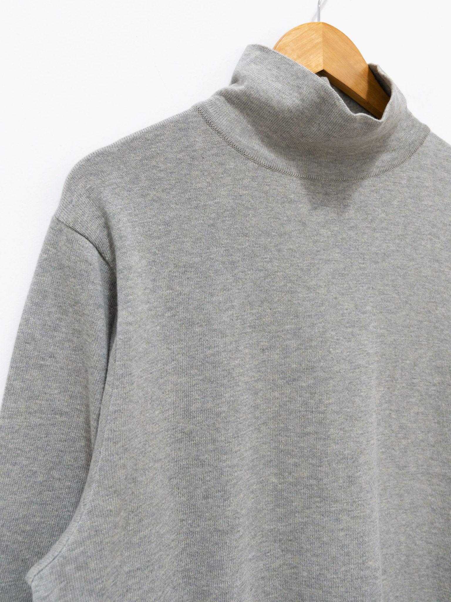 Namu Shop - Fujito Turtleneck Knit T-Shirt - Light Gray