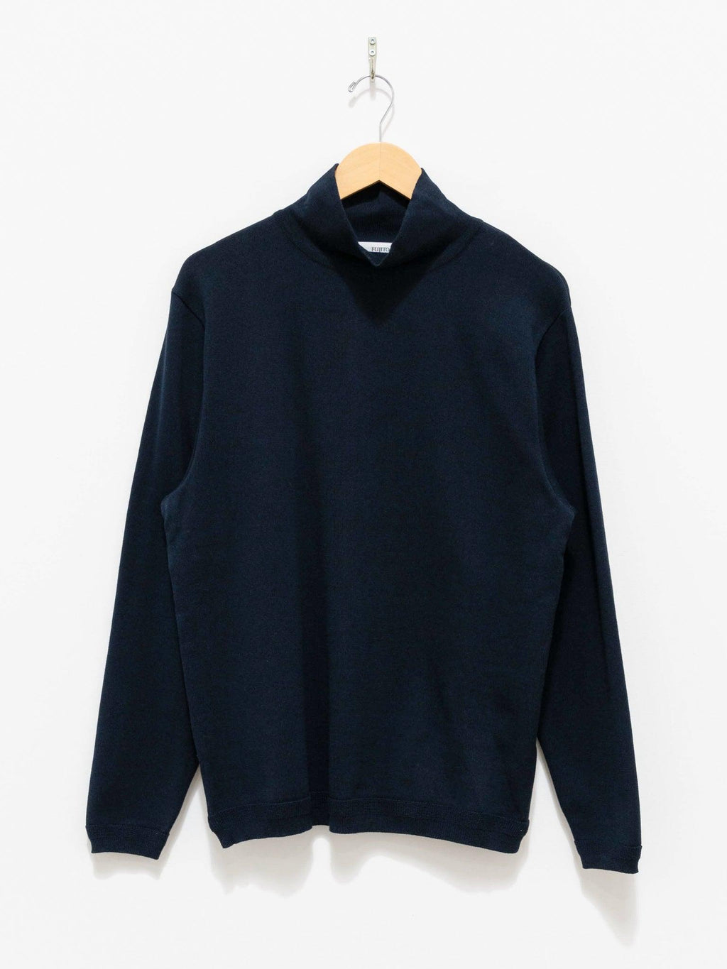 Namu Shop - Fujito Turtleneck Knit T-Shirt - Navy