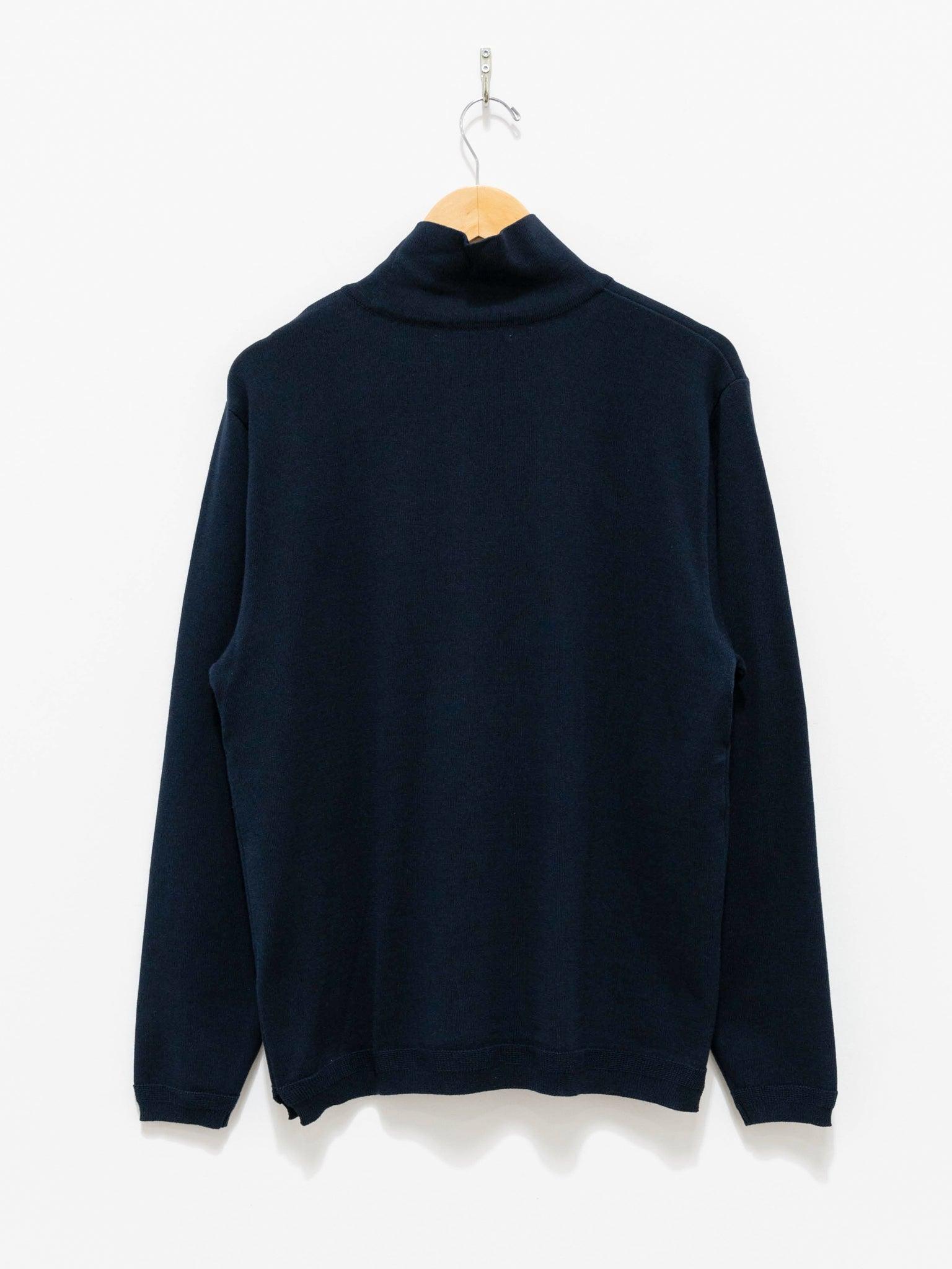 Namu Shop - Fujito Turtleneck Knit T-Shirt - Navy