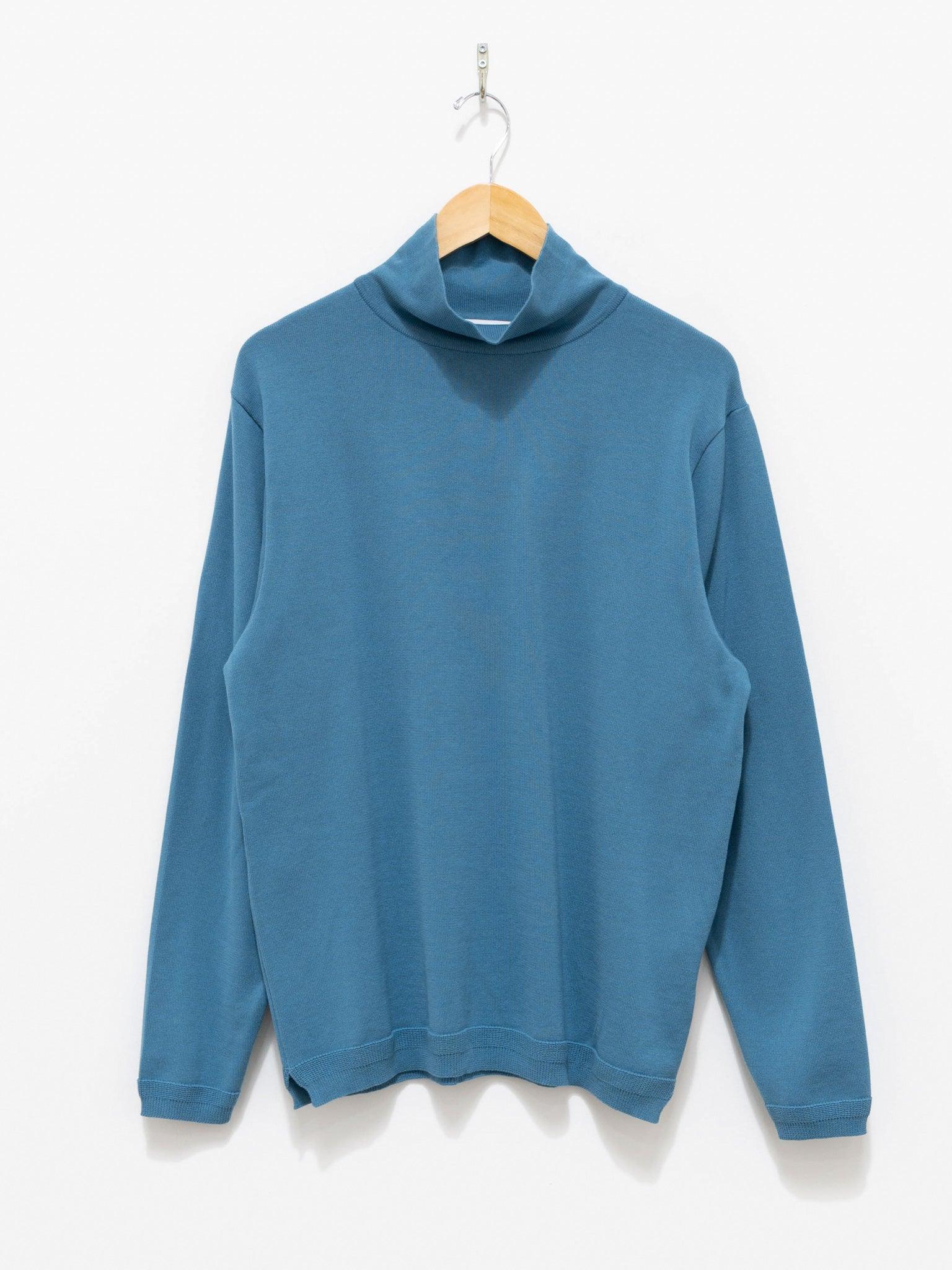 Namu Shop - Fujito Turtleneck Knit T-Shirt - Sax