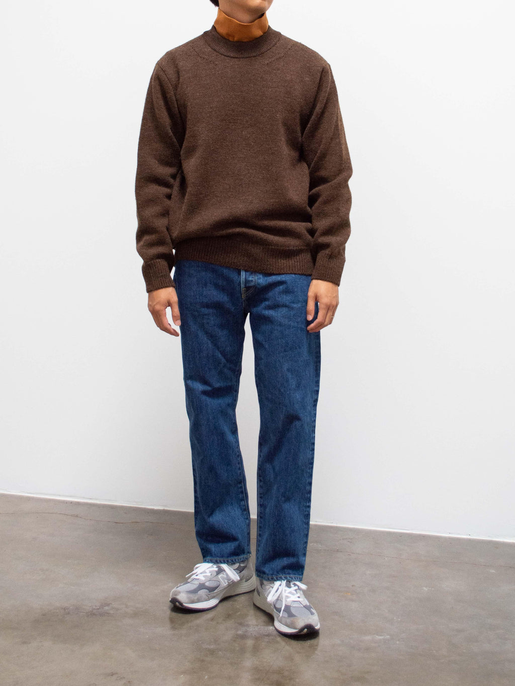 Namu Shop - Fujito Wool C/N Knit - Brown