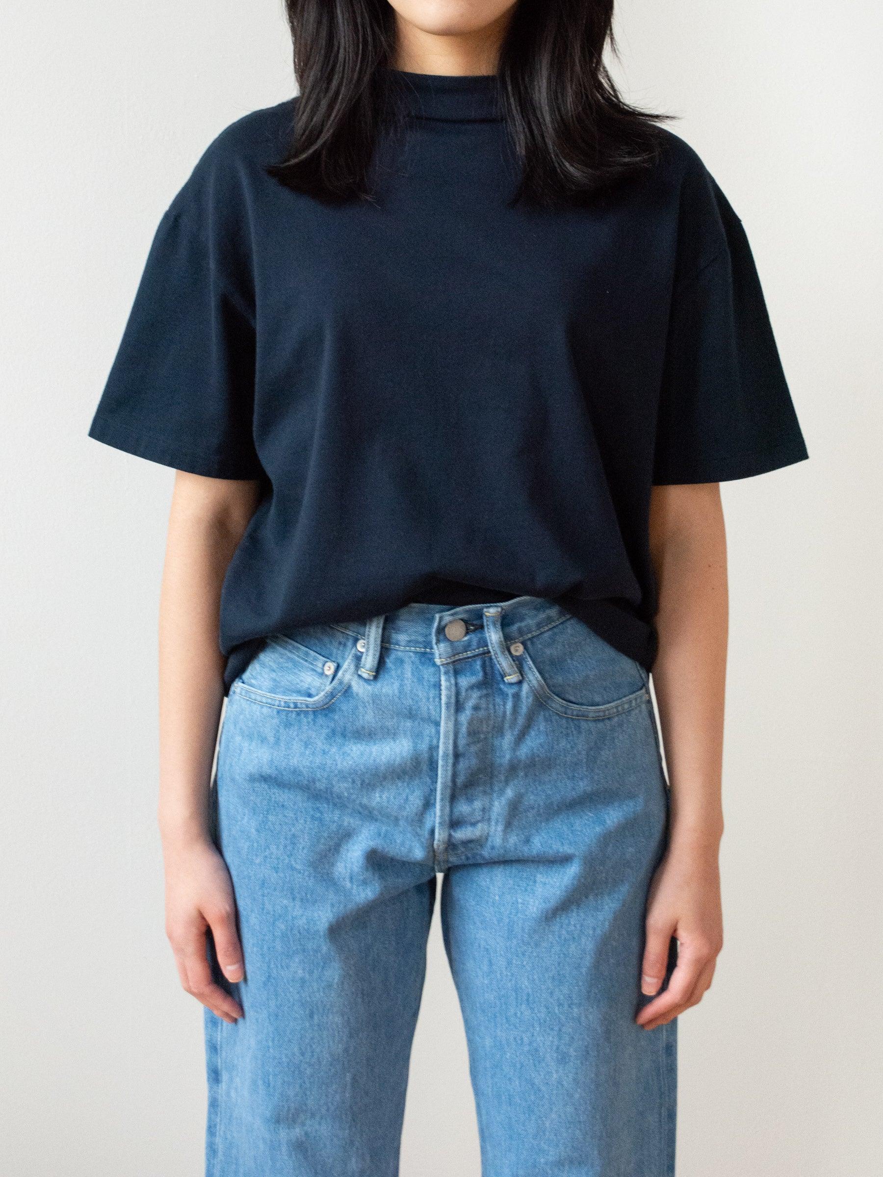 Namu Shop - Hatski Mock Neck Tee - Navy