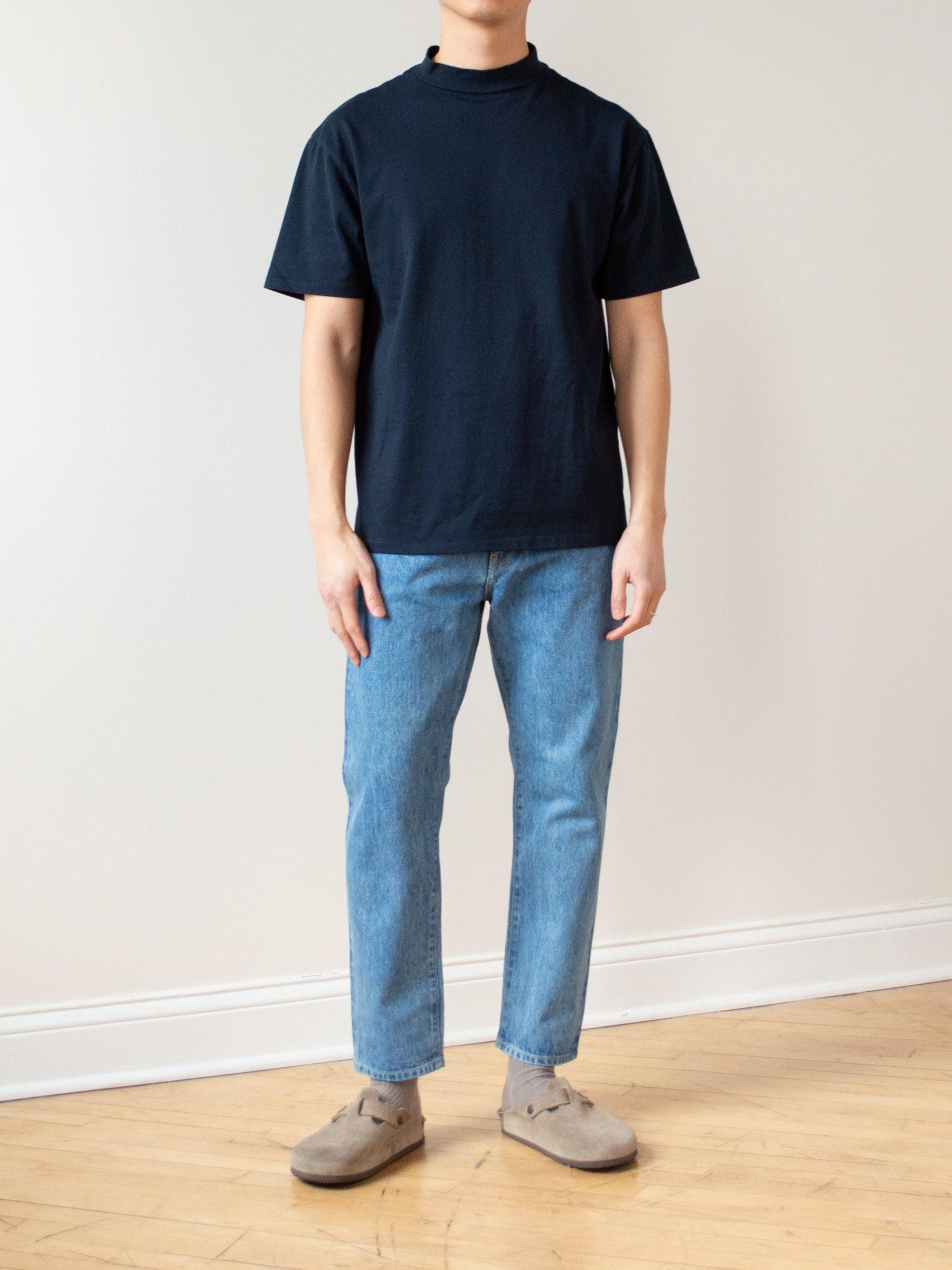 Namu Shop - Hatski Mock Neck Tee - Navy