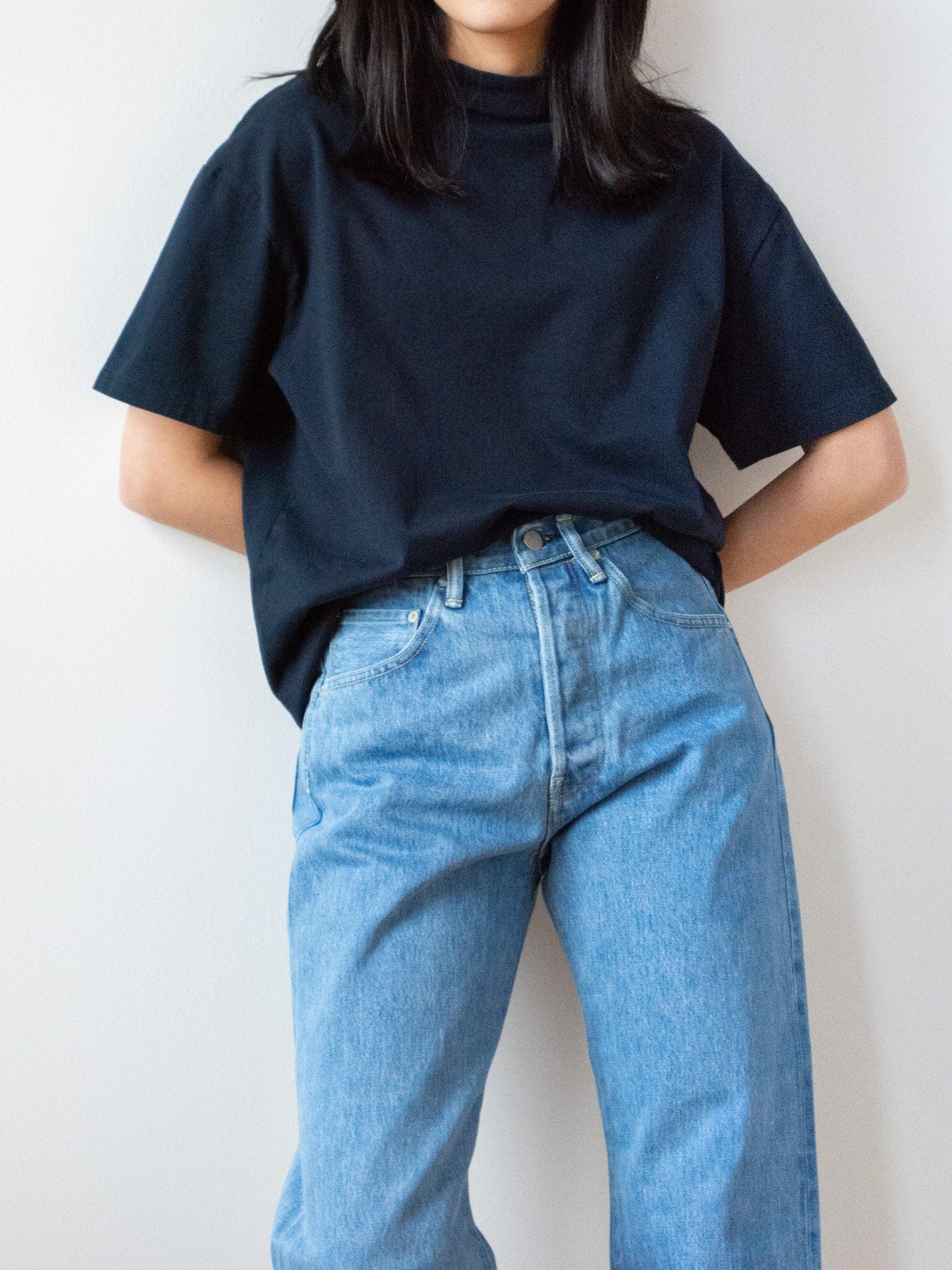 Namu Shop - Hatski Mock Neck Tee - Navy