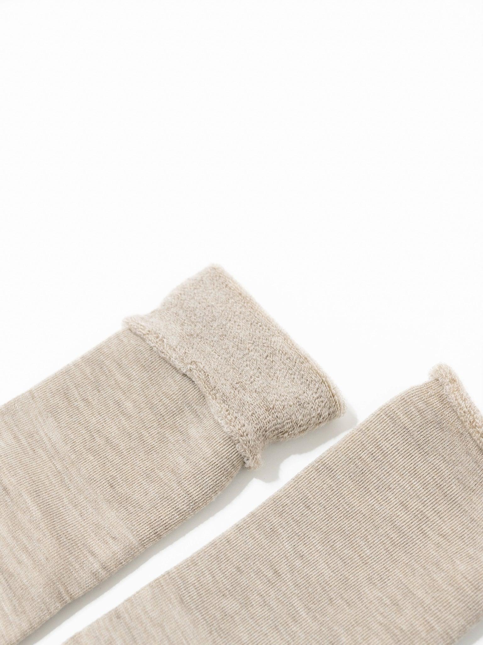 Namu Shop - Hatski Tabi Pile Socks (Men's) - Beige, Brown
