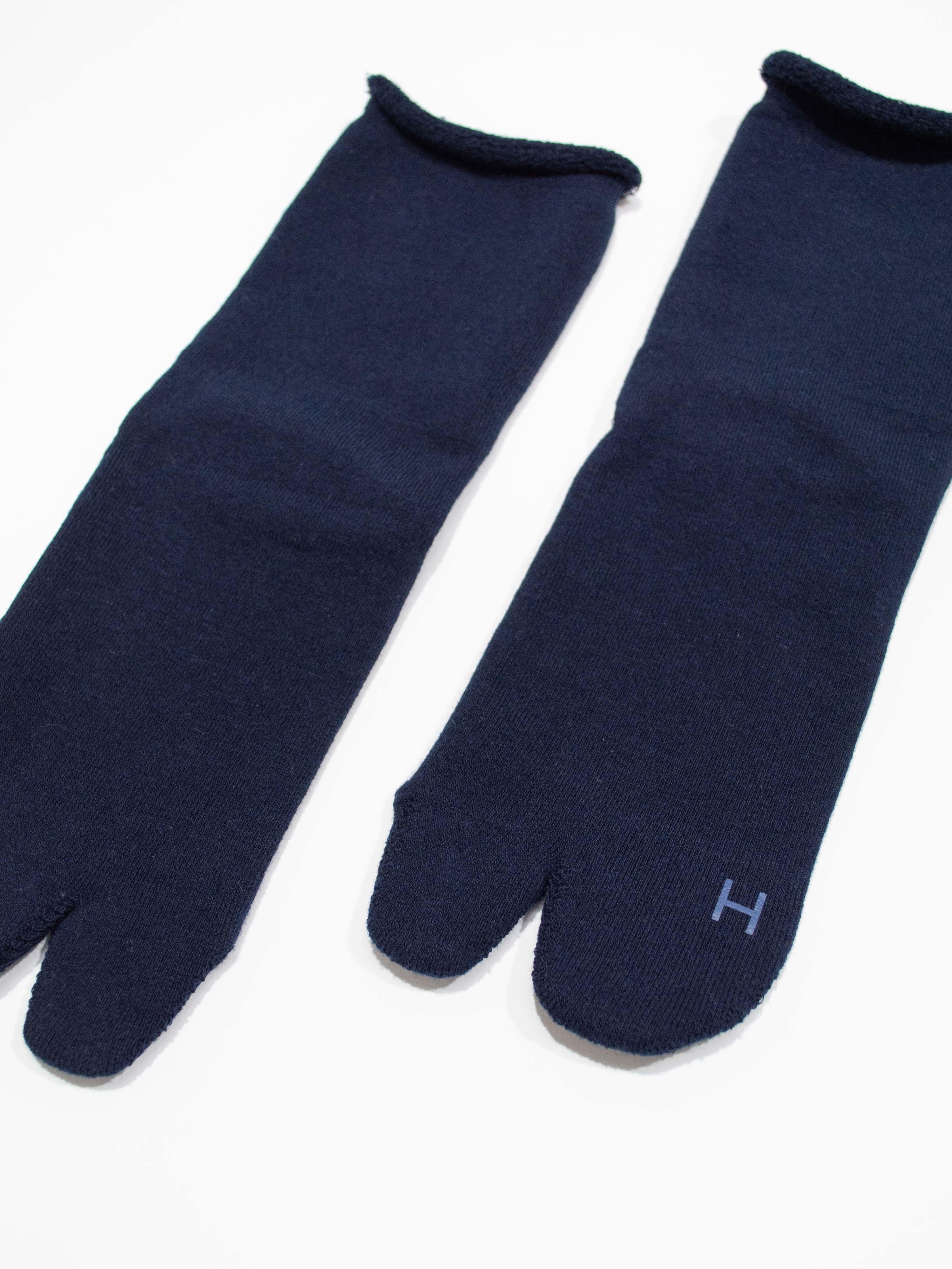 Namu Shop - Hatski Tabi Pile Socks (Men's) - White, Green, Navy