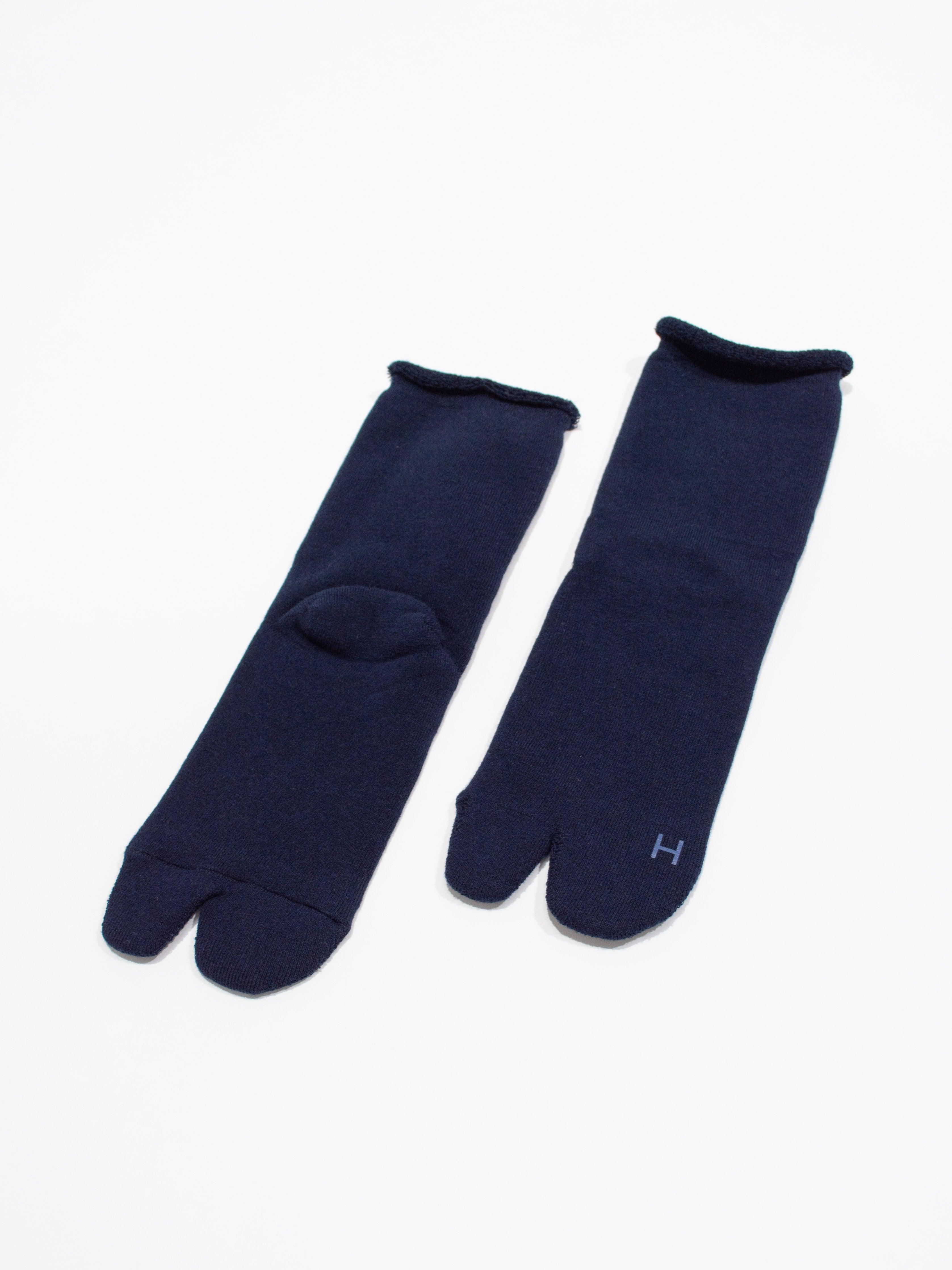 Namu Shop - Hatski Tabi Pile Socks (Men's) - White, Green, Navy