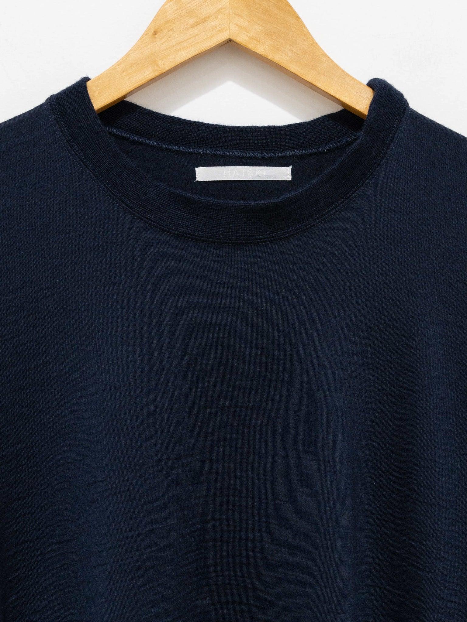 Namu Shop - Hatski Wool Tenjiku Crewneck Knit - Navy