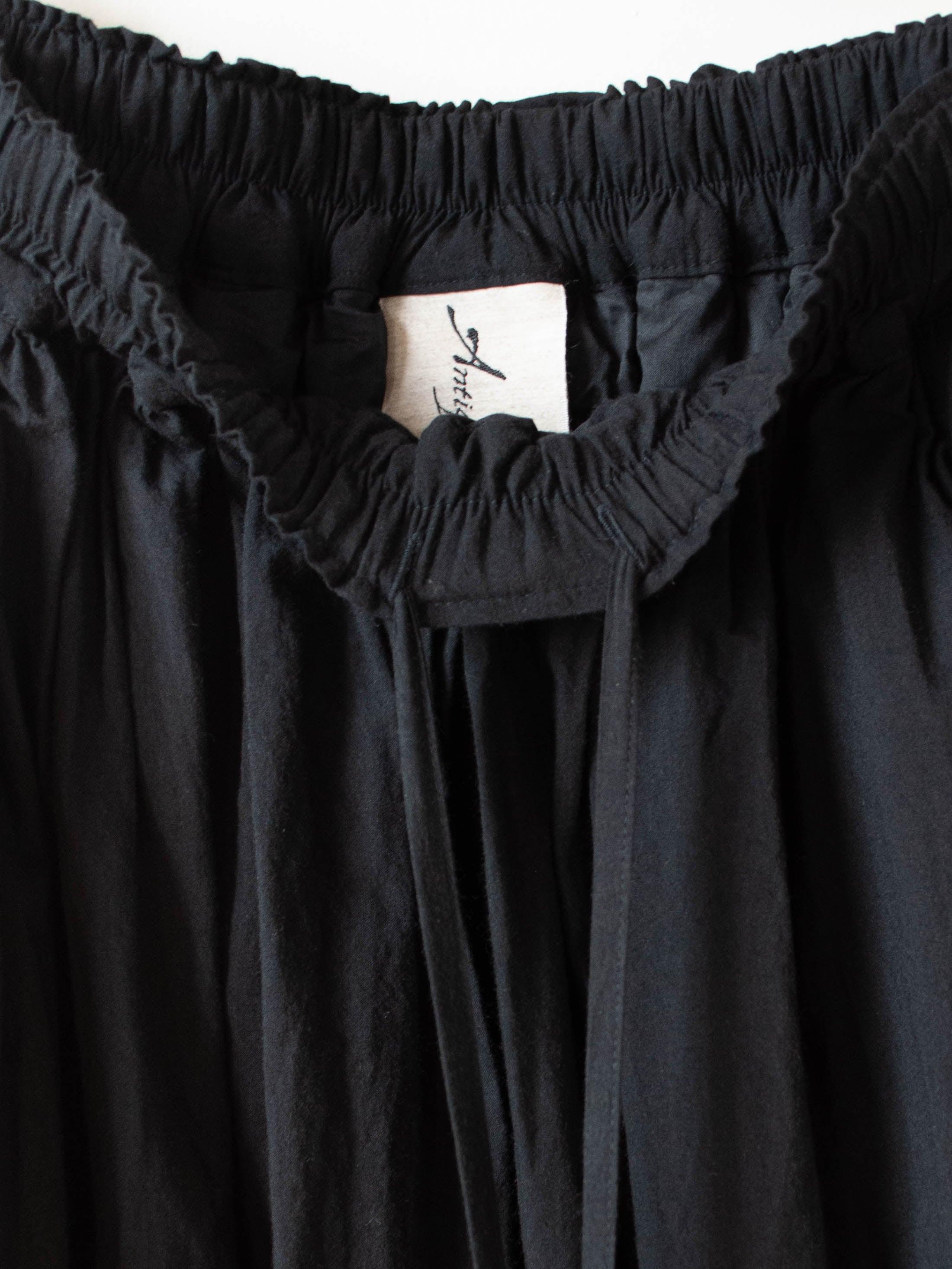 Namu Shop - Ichi Antiquites Azumadaki Drawstring Skirt - Black