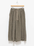 Namu Shop - Ichi Antiquites Azumadaki Linen Gingham Skirt - Beige/Navy