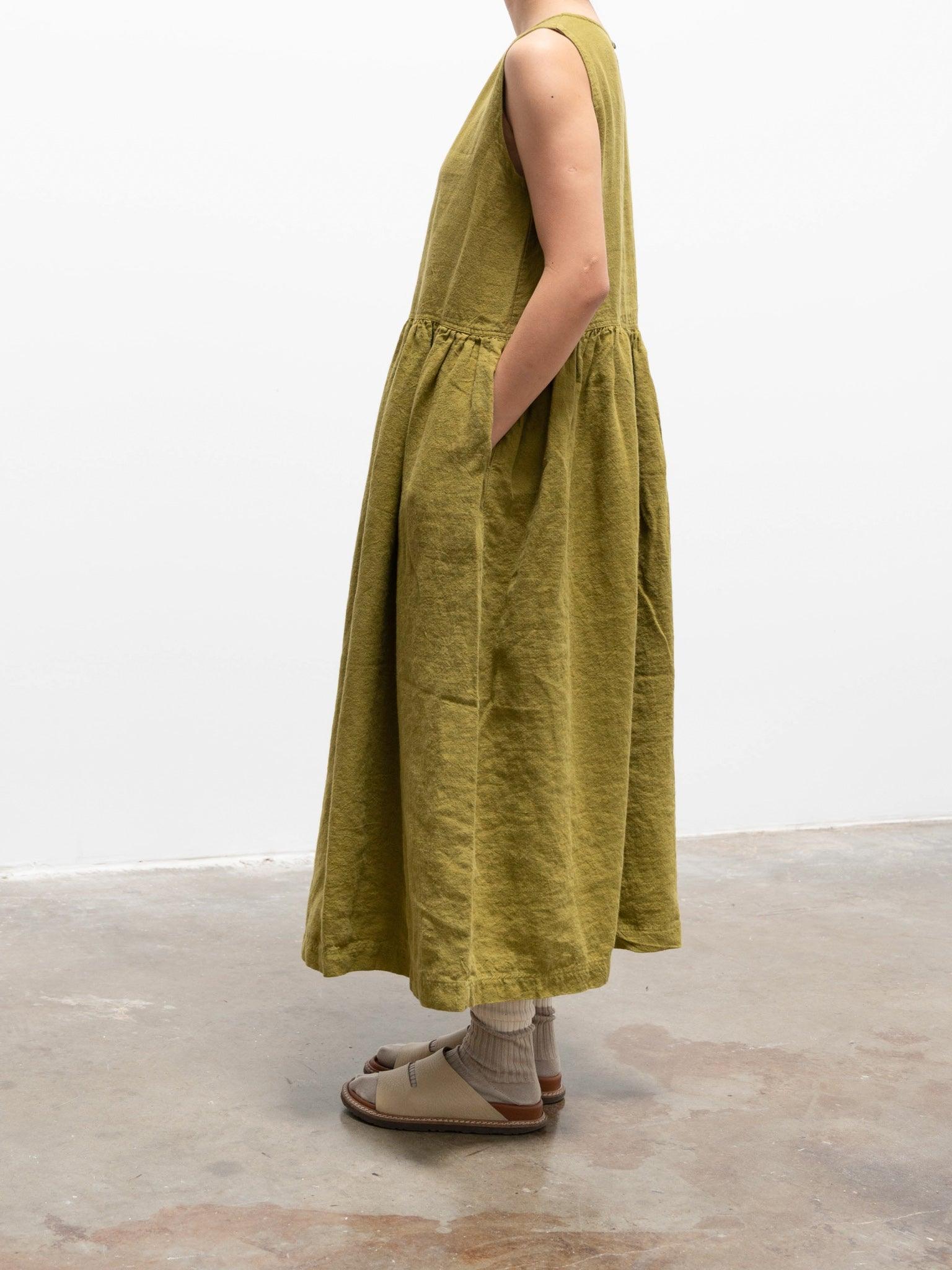 Namu Shop - Ichi Antiquites Azumadaki Sleeveless Dress - Charcoal