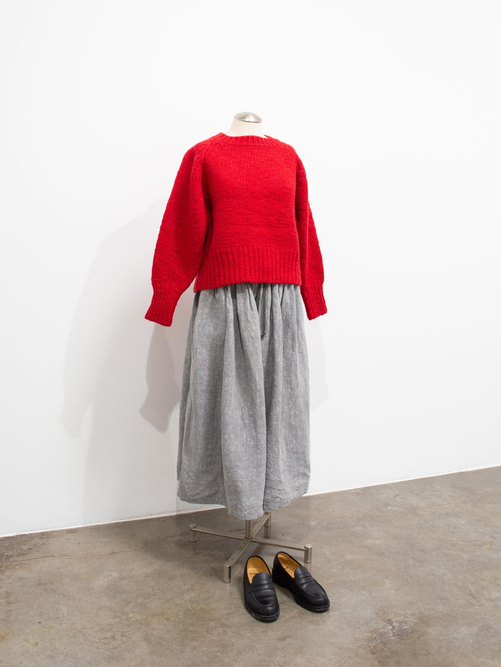 Namu Shop - Ichi Antiquites British Wool Eagle Pullover Knit - Red