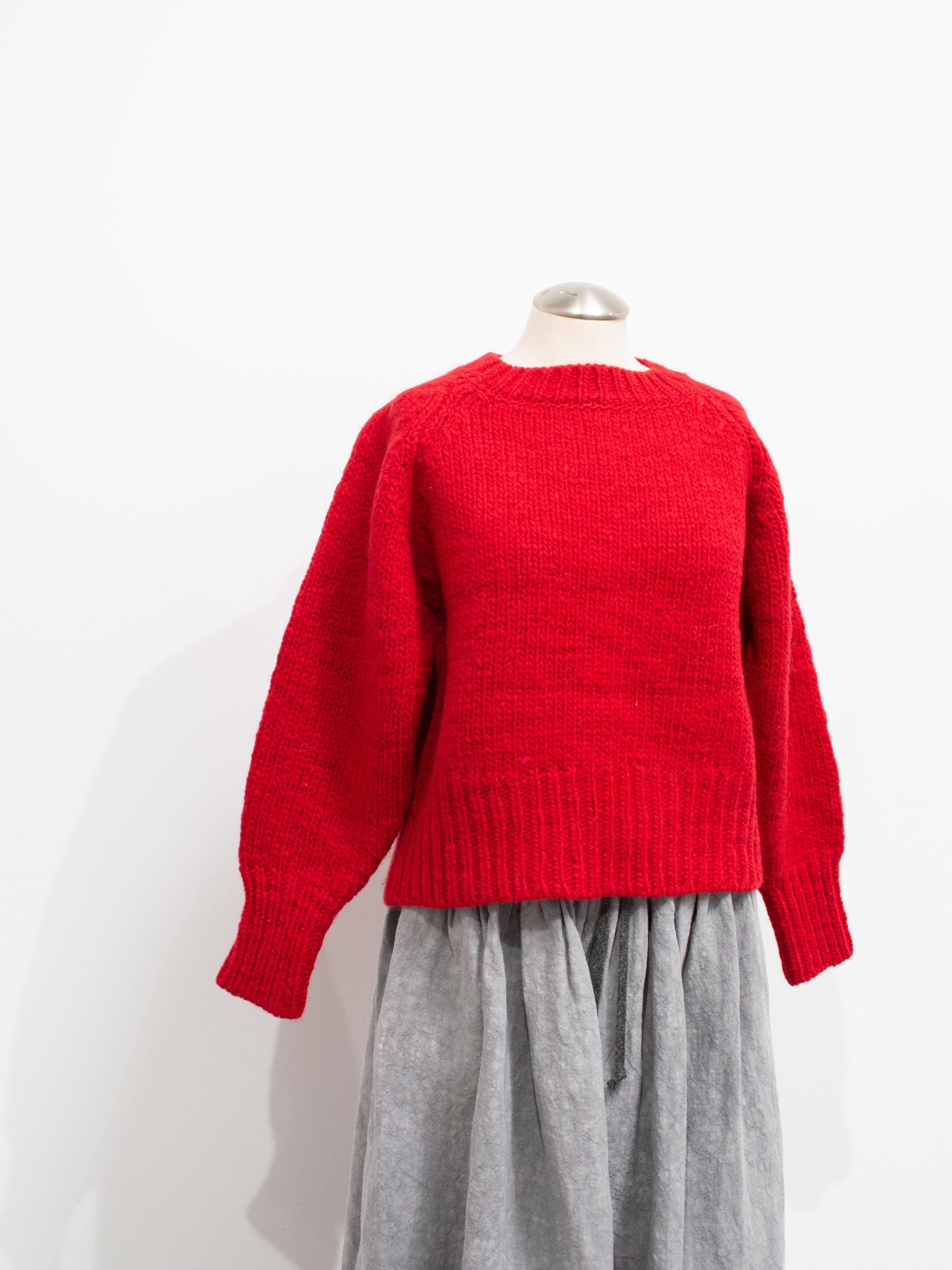 Namu Shop - Ichi Antiquites British Wool Eagle Pullover Knit - Red