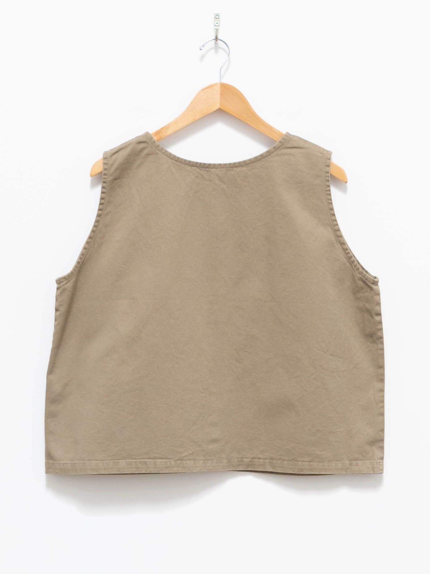 Namu Shop - Ichi Antiquites Button Vest - Beige Khaki