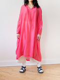 Namu Shop - Ichi Antiquites Co Silk Azumadaki Dress - Pink